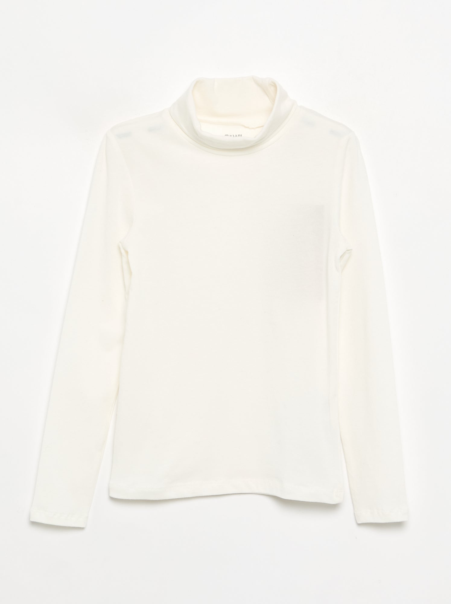 Sous-pull uni à col roulé - Blanc
