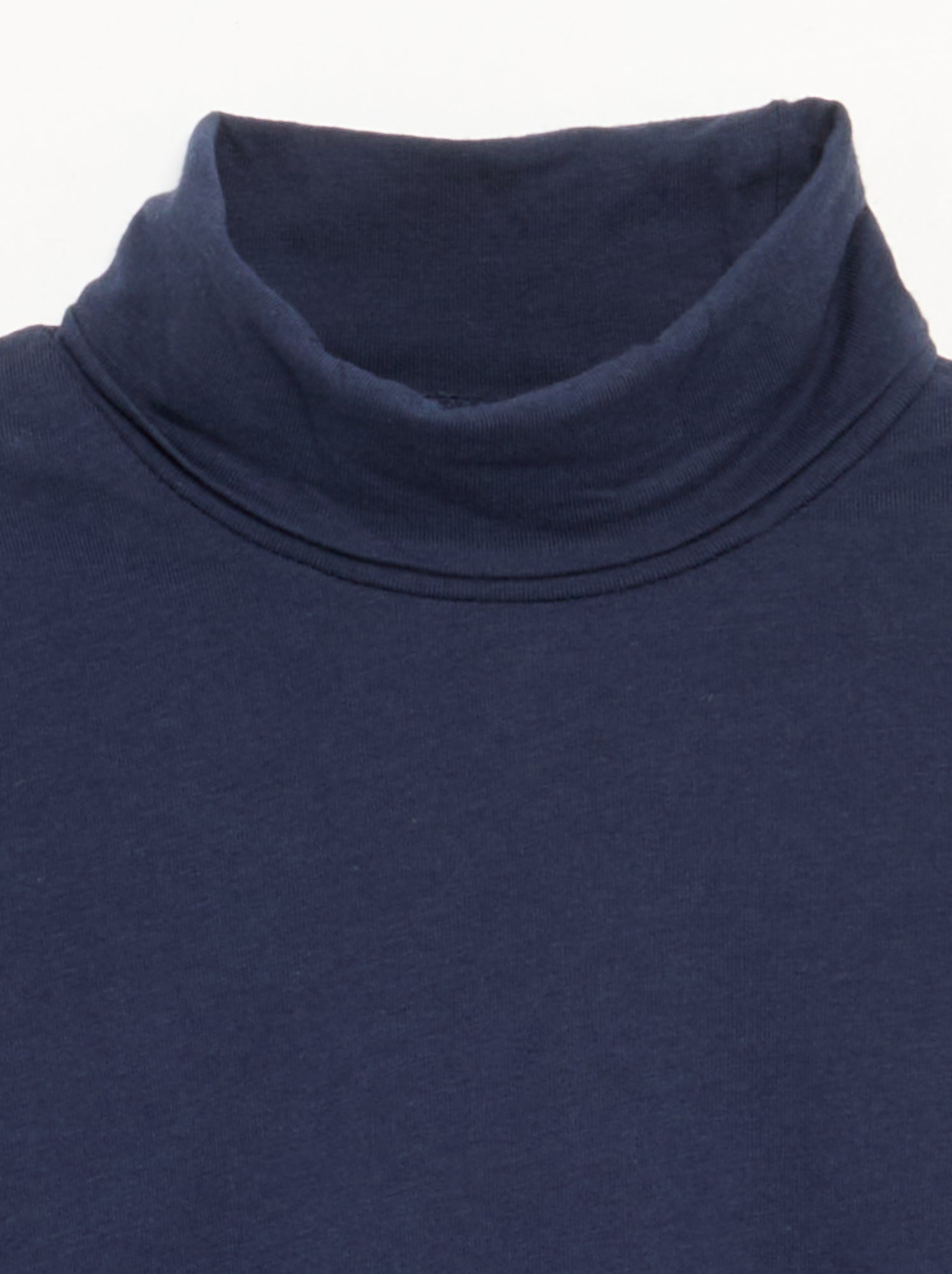 Sous-pull uni à col roulé - Bleu