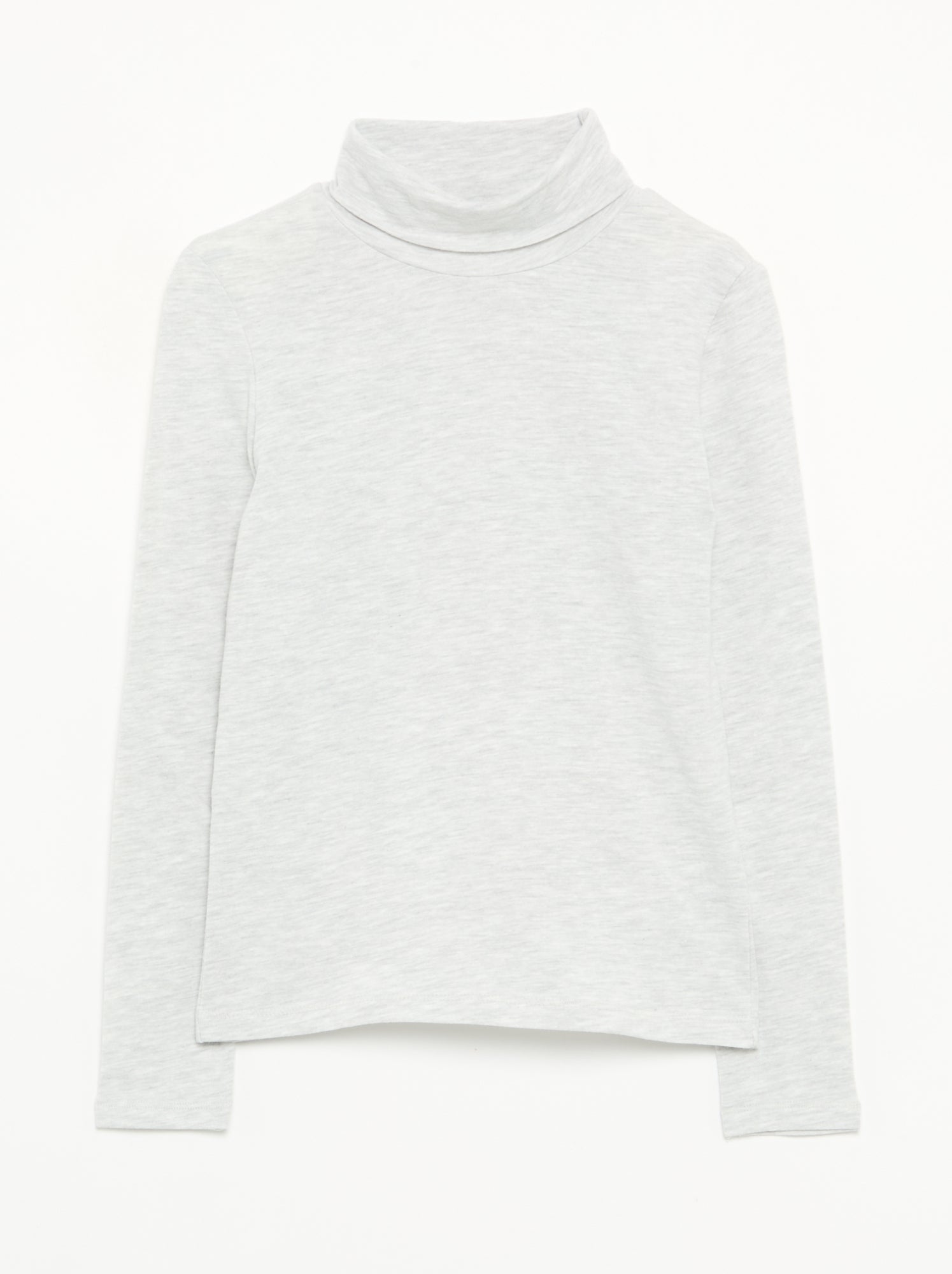 Sous-pull uni à col roulé - Gris
