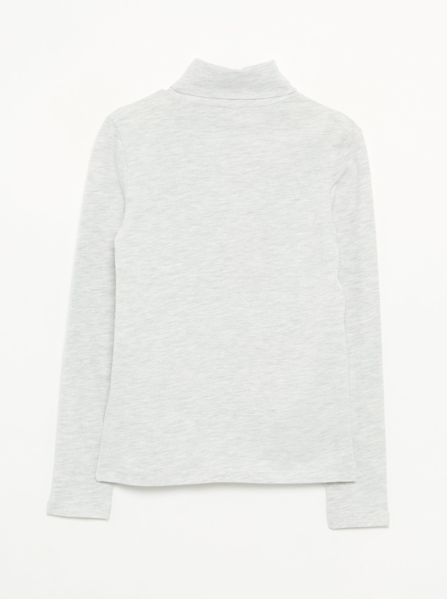 Sous-pull uni à col roulé - Gris