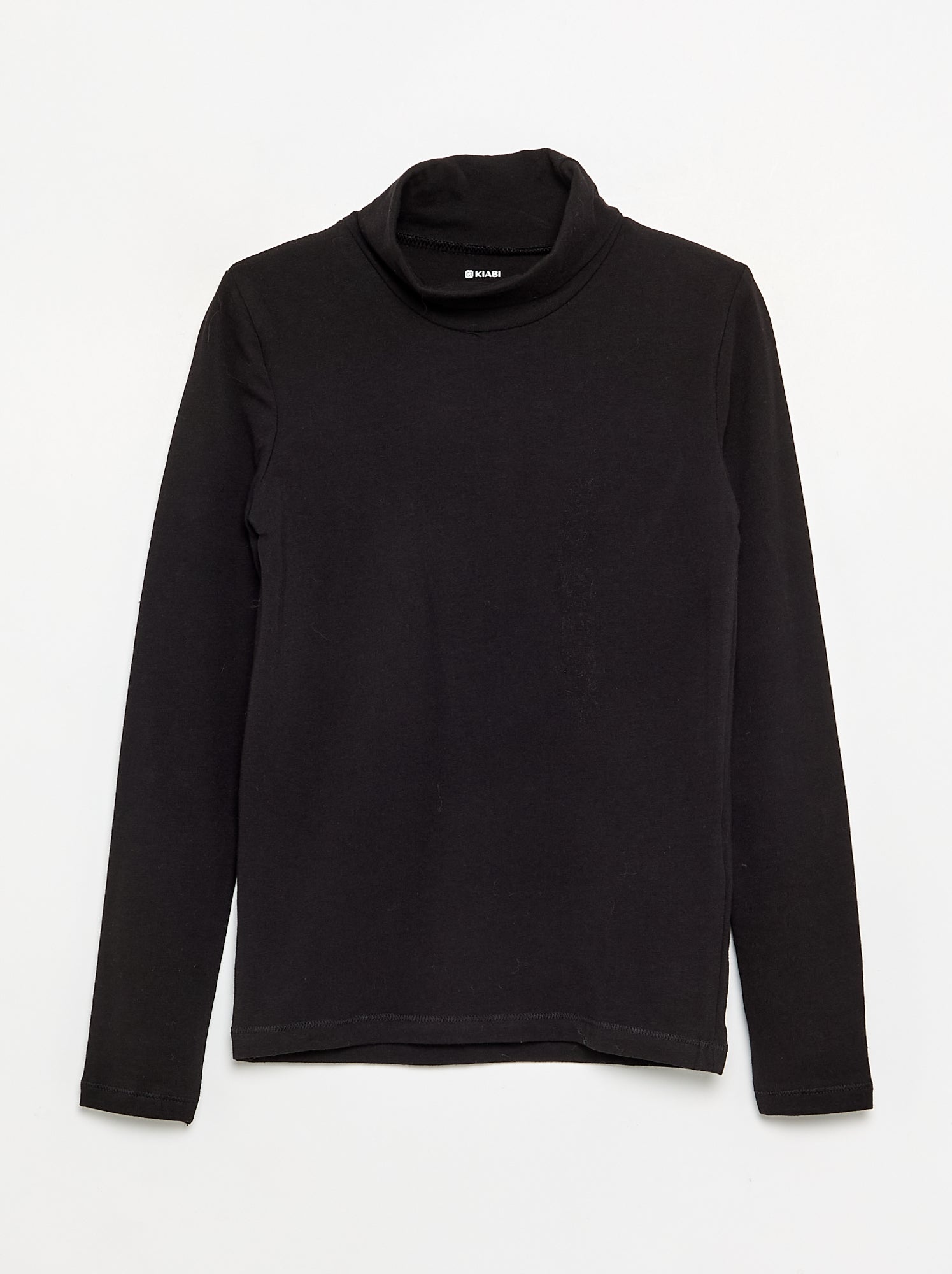 Sous-pull uni à col roulé - Noir