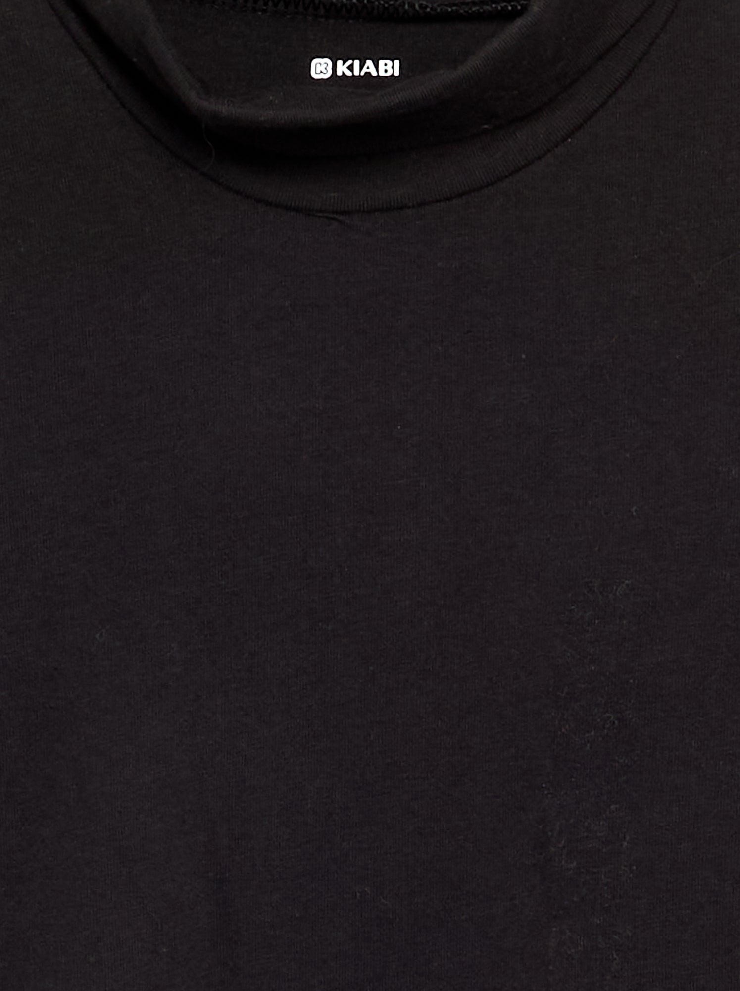 Sous-pull uni à col roulé - Noir