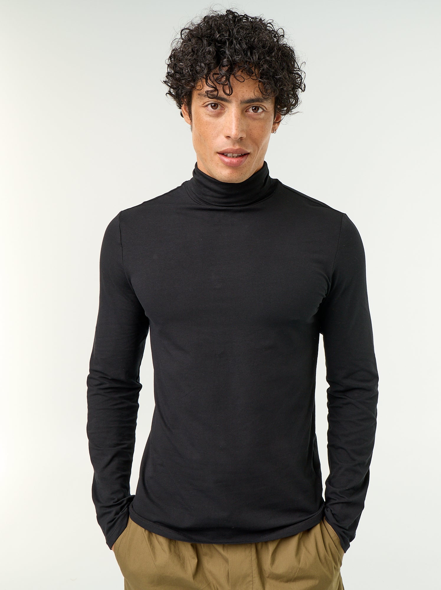 Sous-pull uni col roulé - Noir