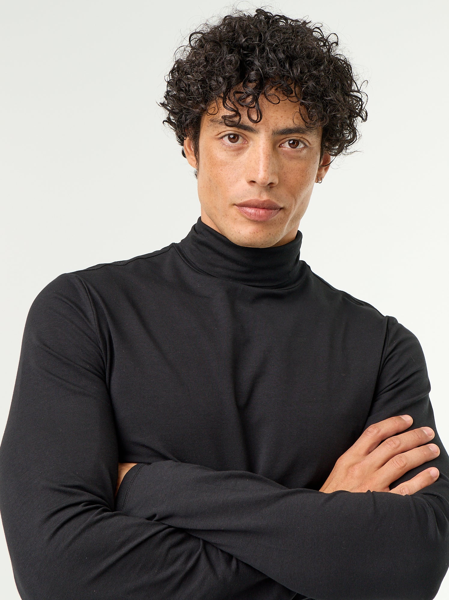 Sous-pull uni col roulé - Noir
