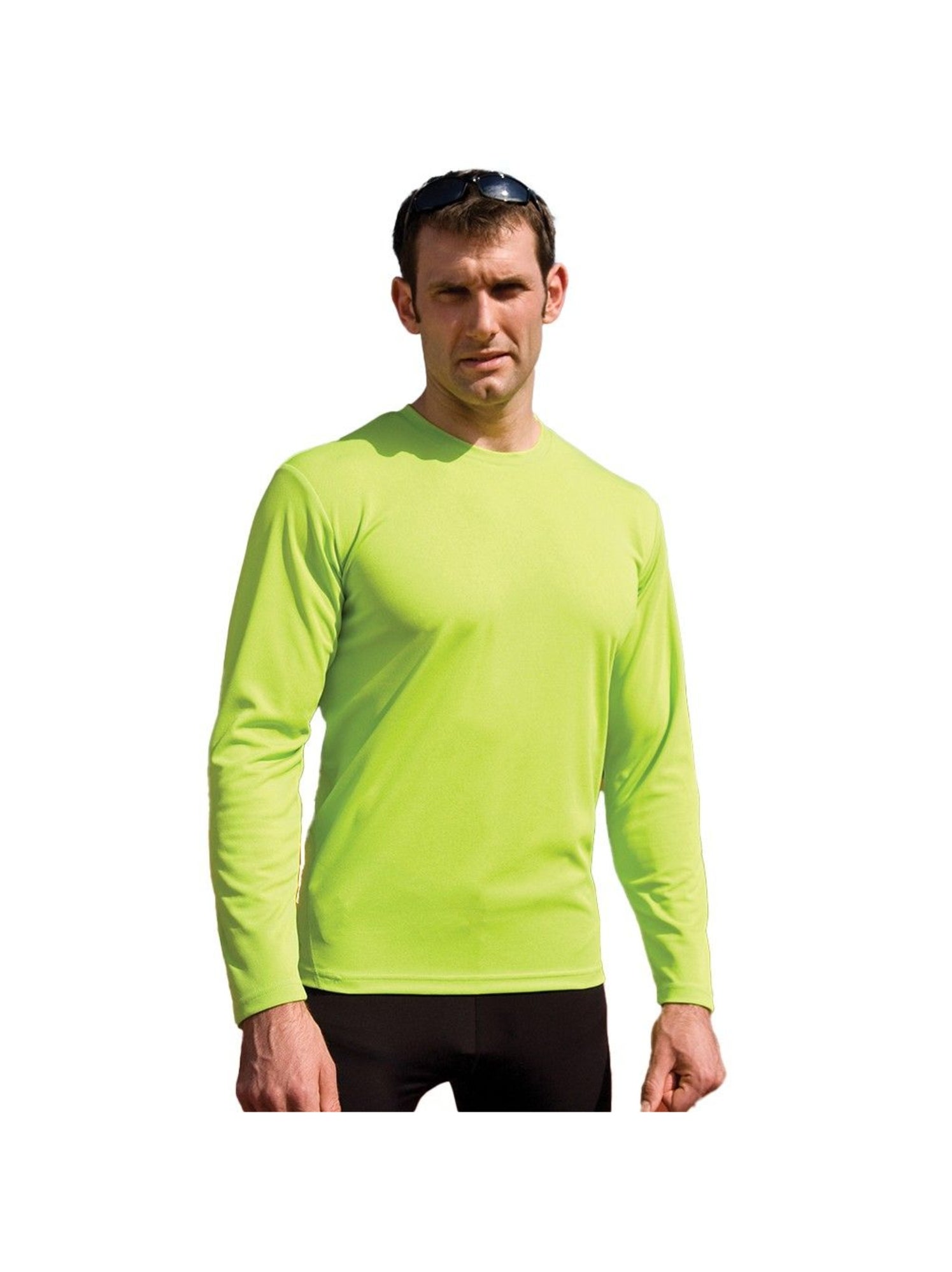 Spiro - T-shirt manches longues PERFORMANCE - Vert tilleul