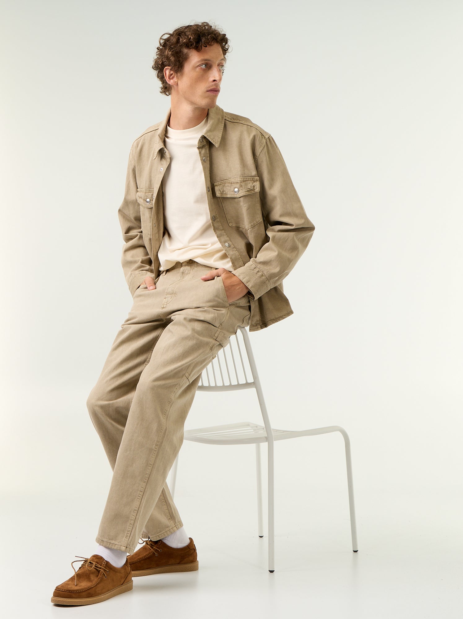 Surchemise en jean - Beige