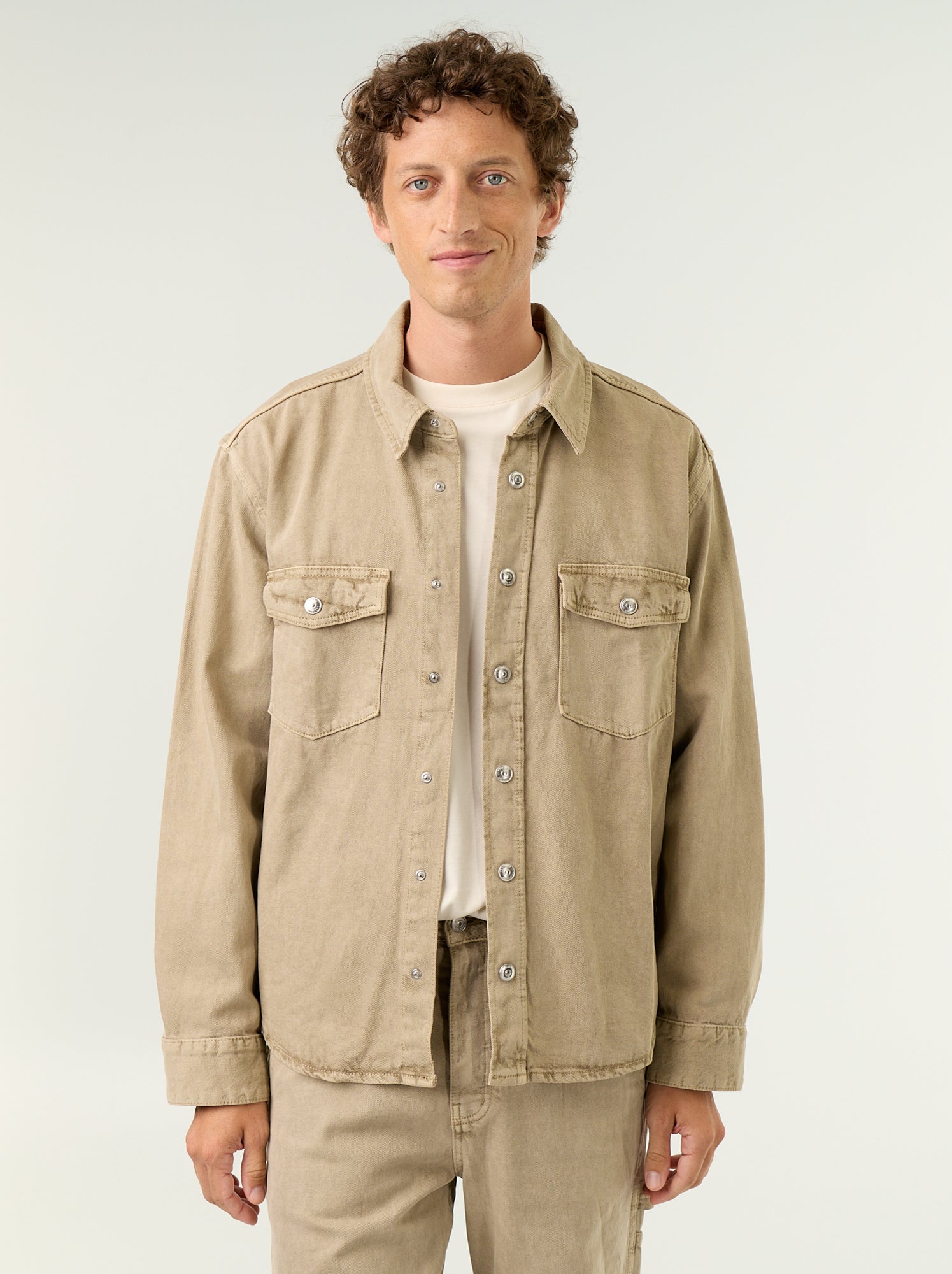 Surchemise en jean - Beige