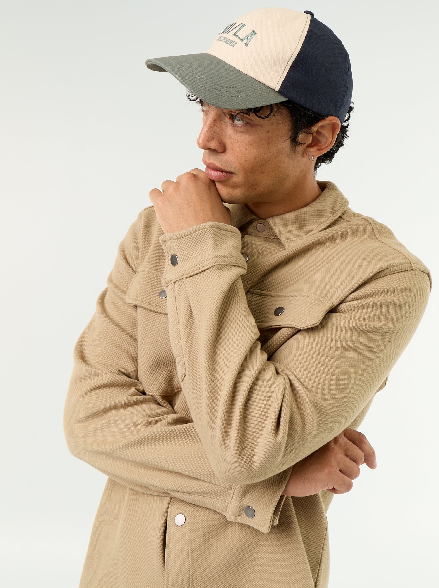 Surchemise en maille piquée - Beige