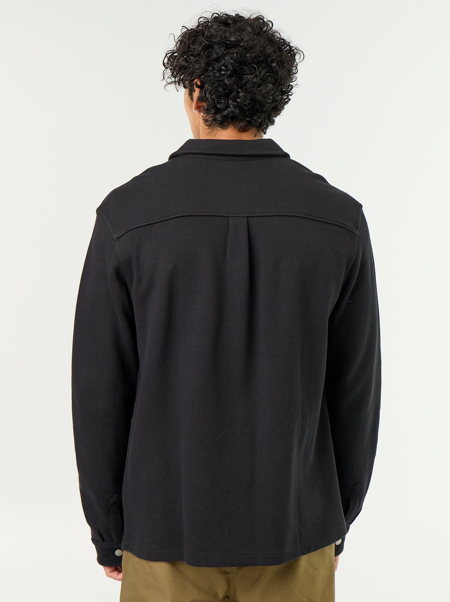 Surchemise en maille piquée - Noir