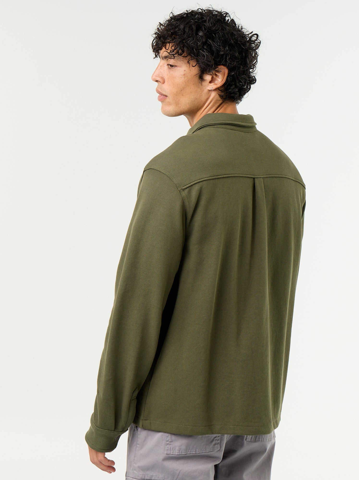 Surchemise en maille piquée - Vert (GAW92_2)