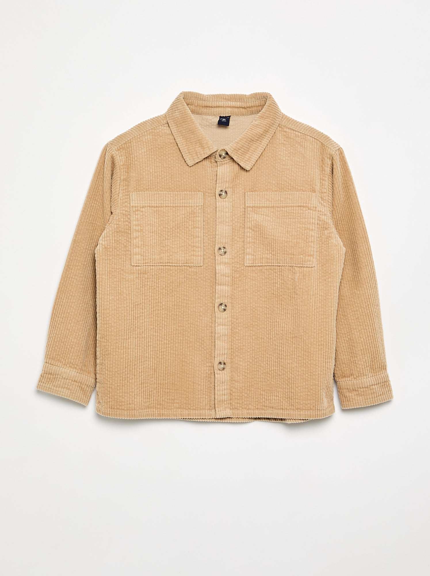 Surchemise en velours côtelé - Beige