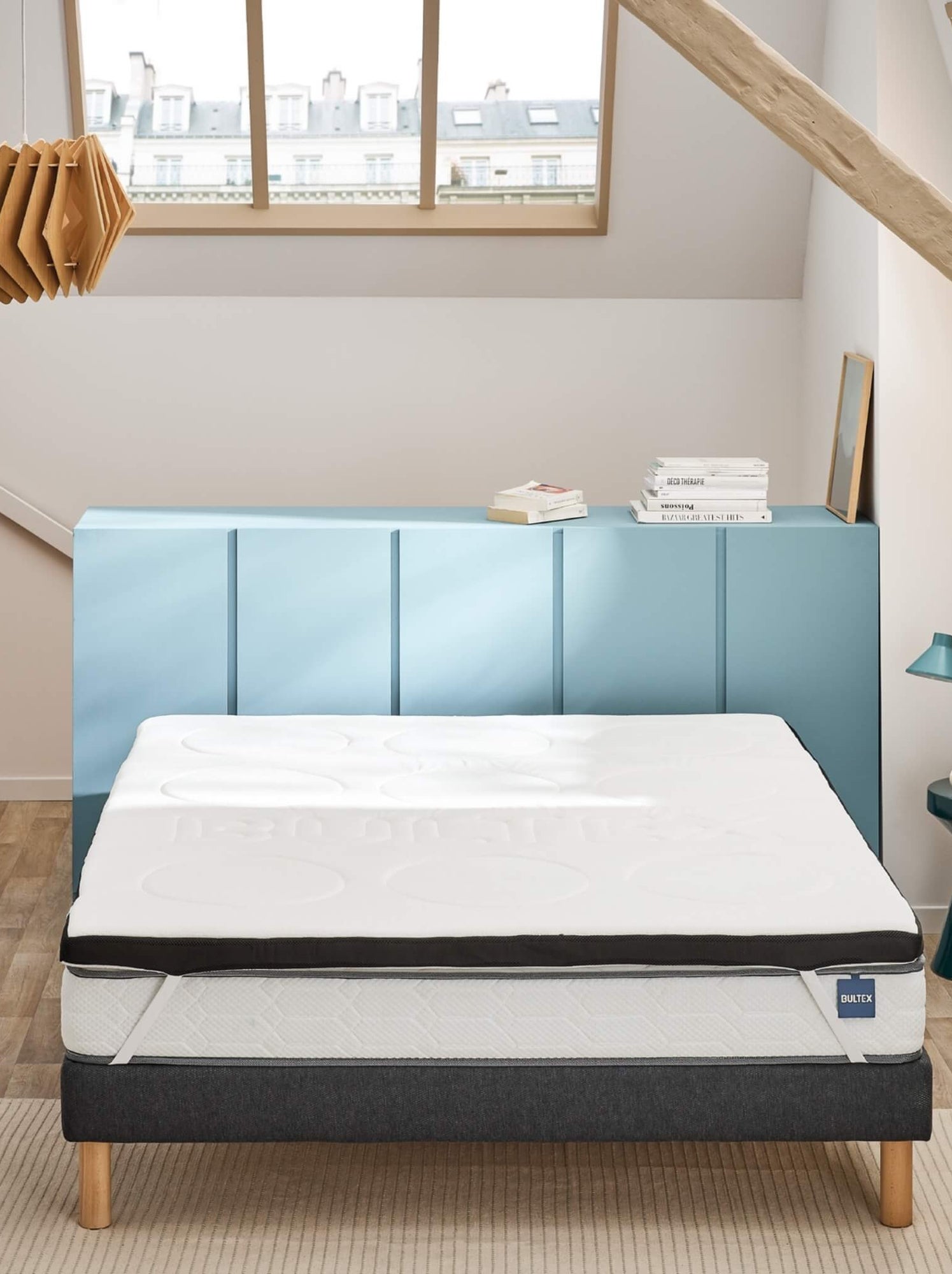 Surmatelas mémoire de forme 7 cm moelleux memomax - Blanc