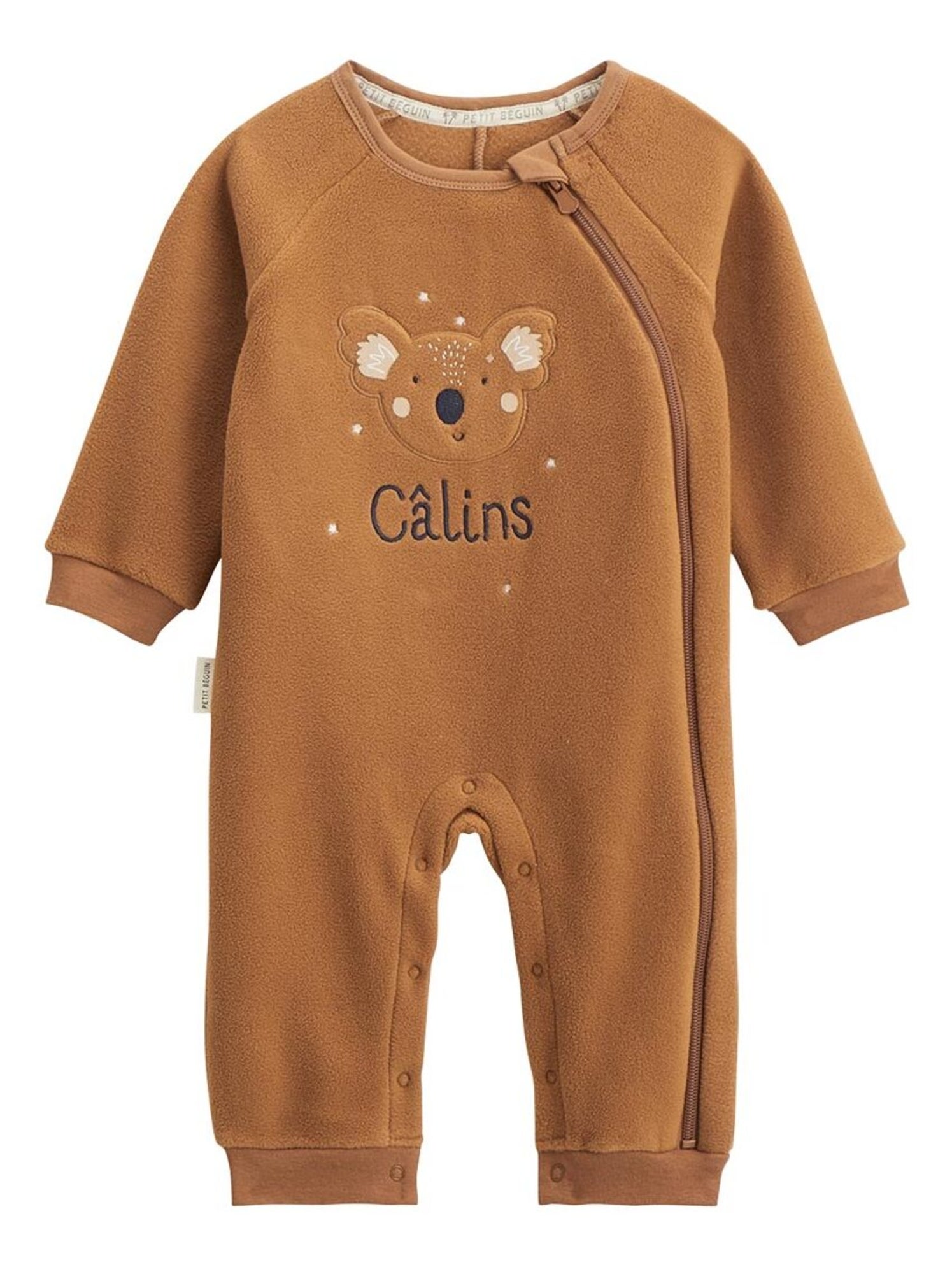 Surpyjama bébé en polaire constellation - Camel