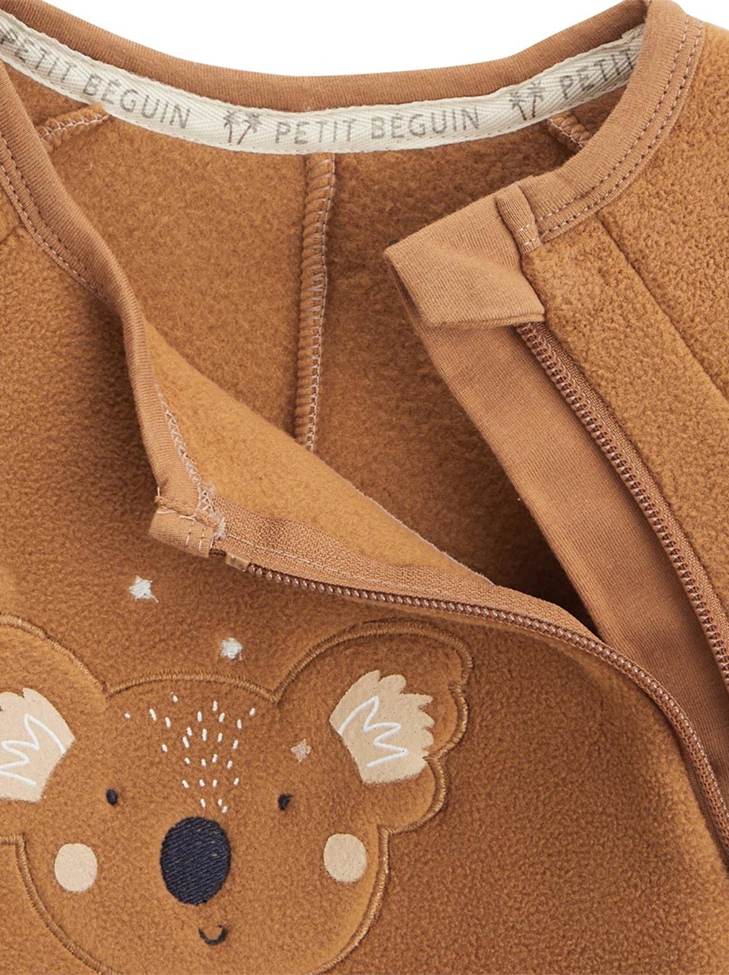 Surpyjama bébé en polaire constellation - Camel
