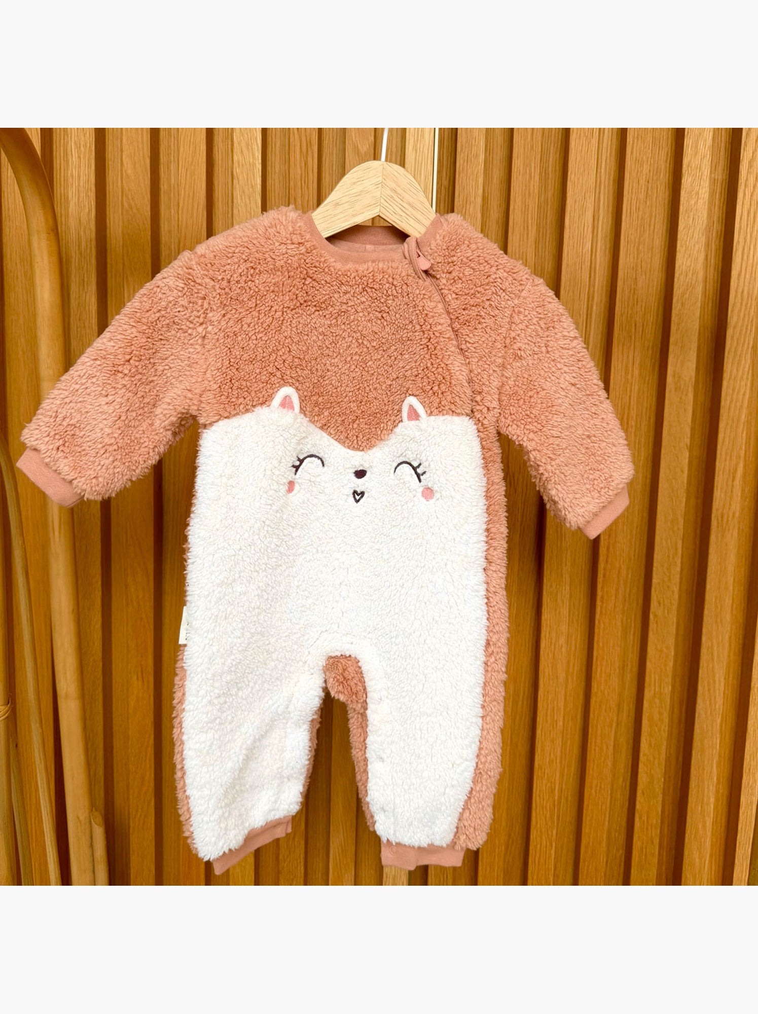 Surpyjama bébé en sherpa aimée - Rose