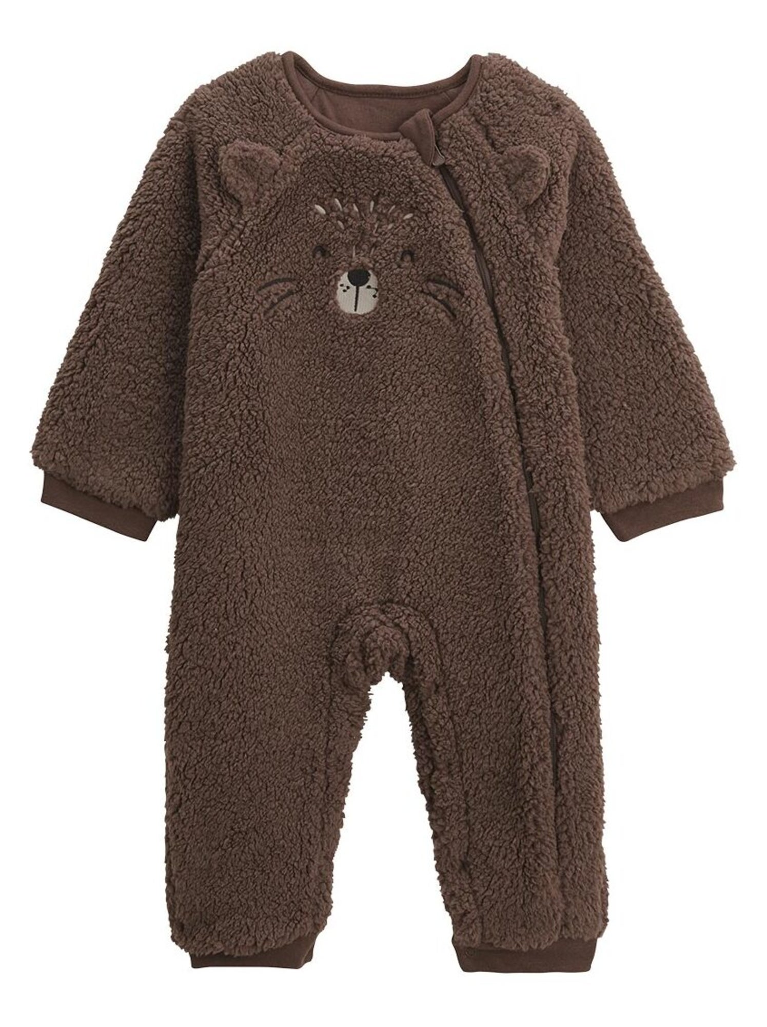 Surpyjama bébé en sherpa cracotte - Marron