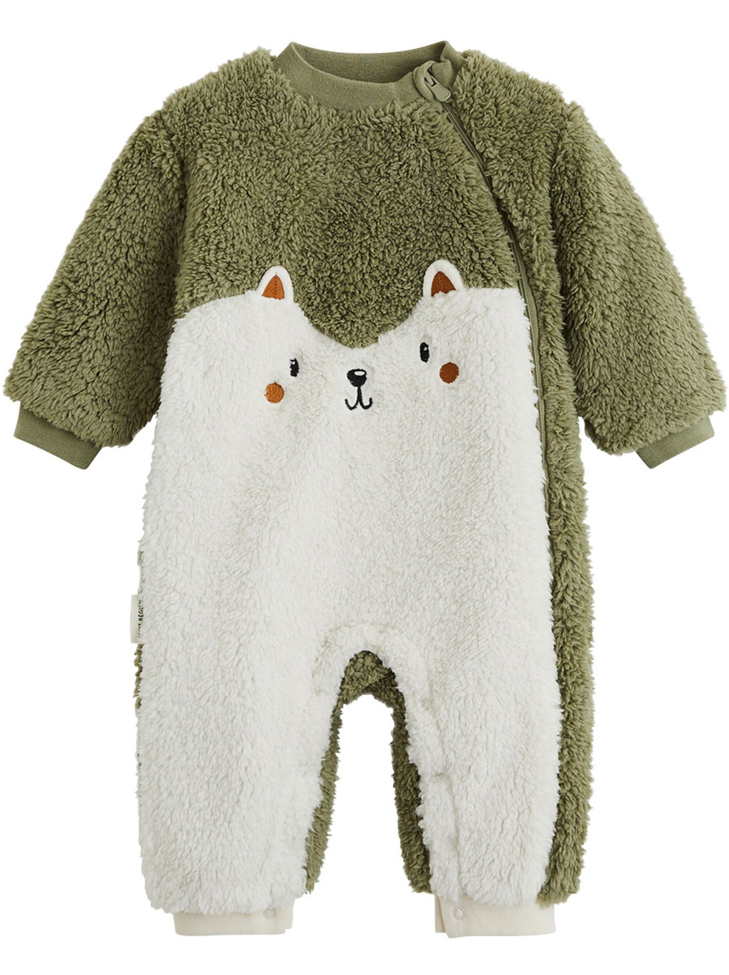 Surpyjama bébé en sherpa ginkgo - Vert