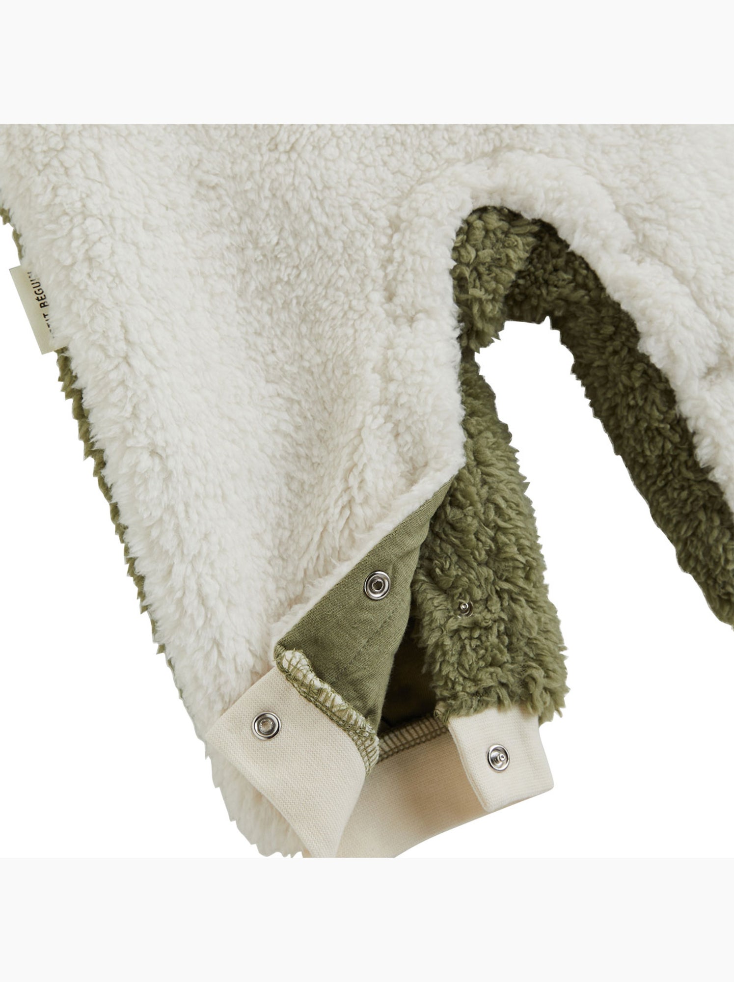 Surpyjama bébé en sherpa ginkgo - Vert