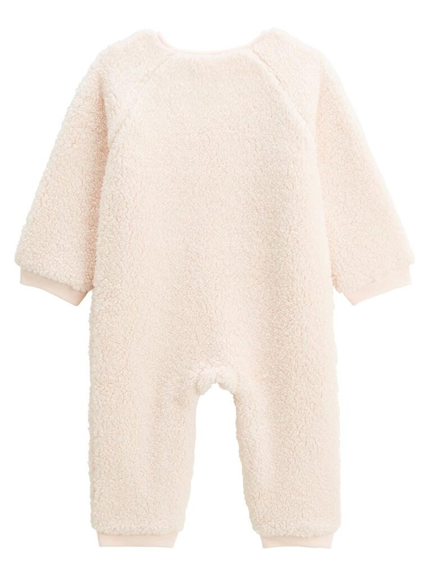Surpyjama bébé en sherpa matcha - Rose