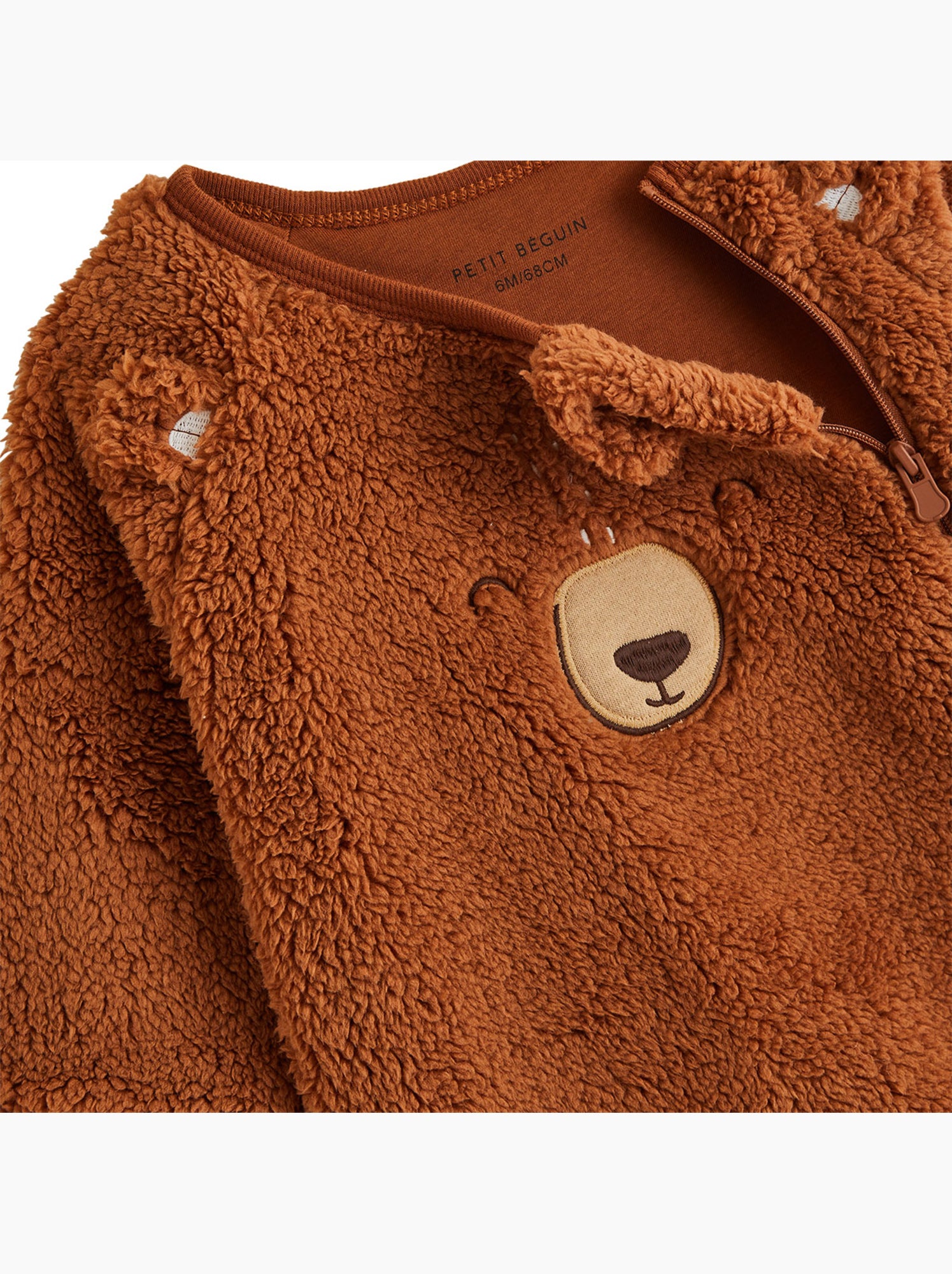 Surpyjama bébé en sherpa moka - Marron
