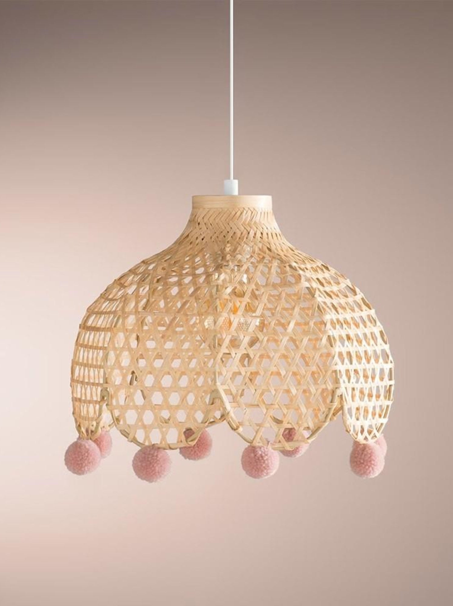 Suspension bambou campagne D28 - Beige