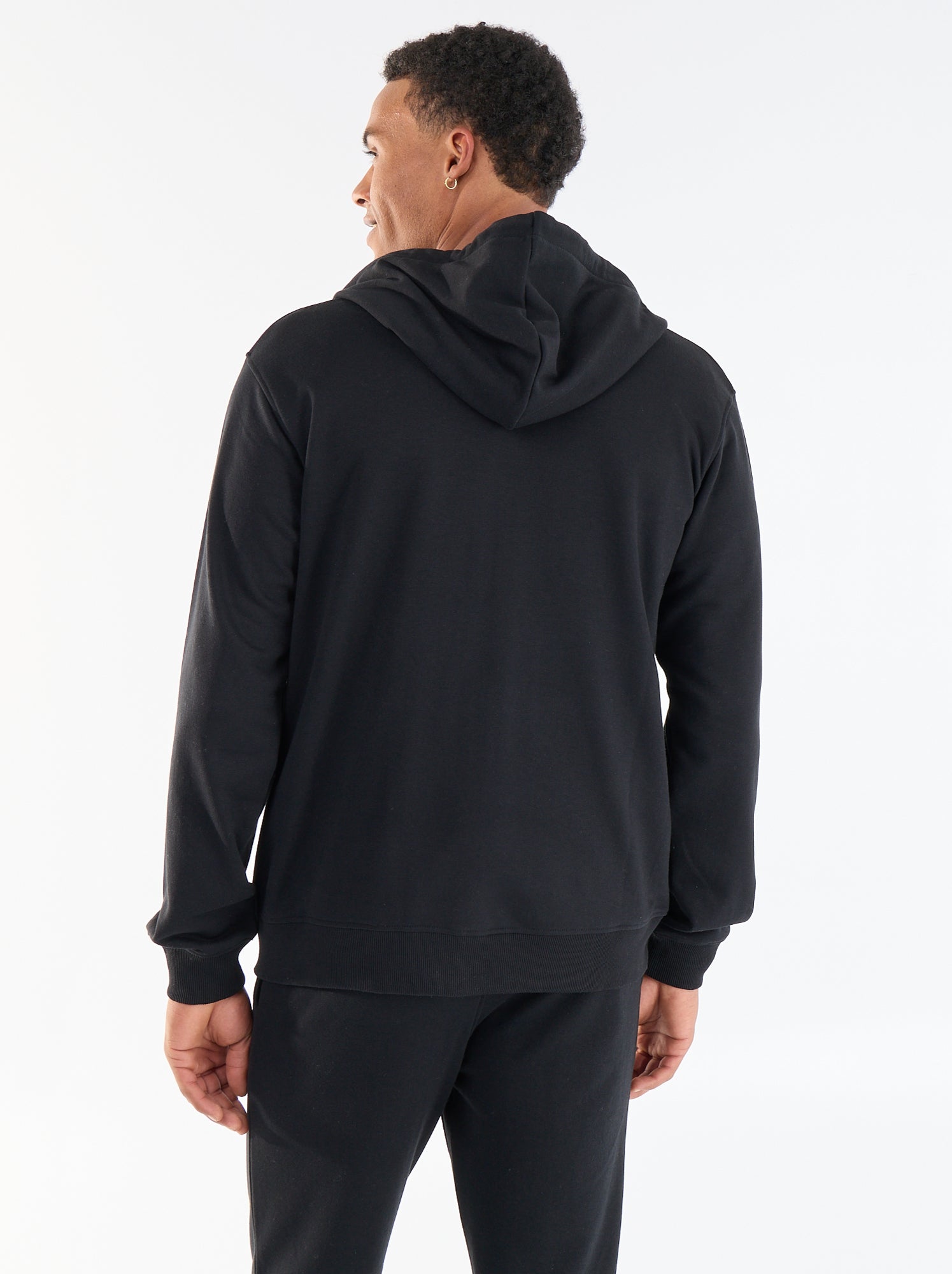 Sweat à capuche en French Terry - Noir