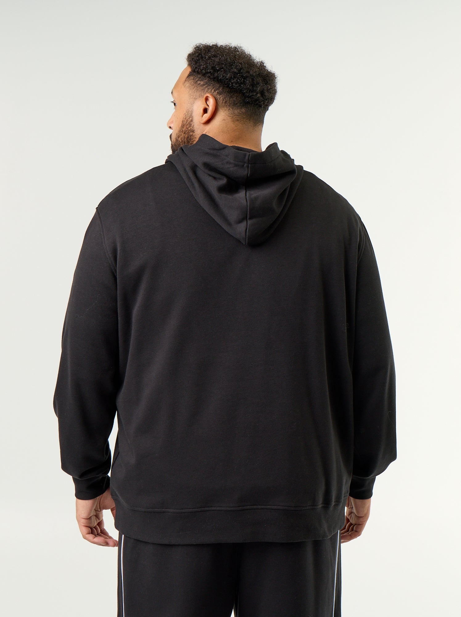 Sweat à capuche en molleton non gratté - Noir