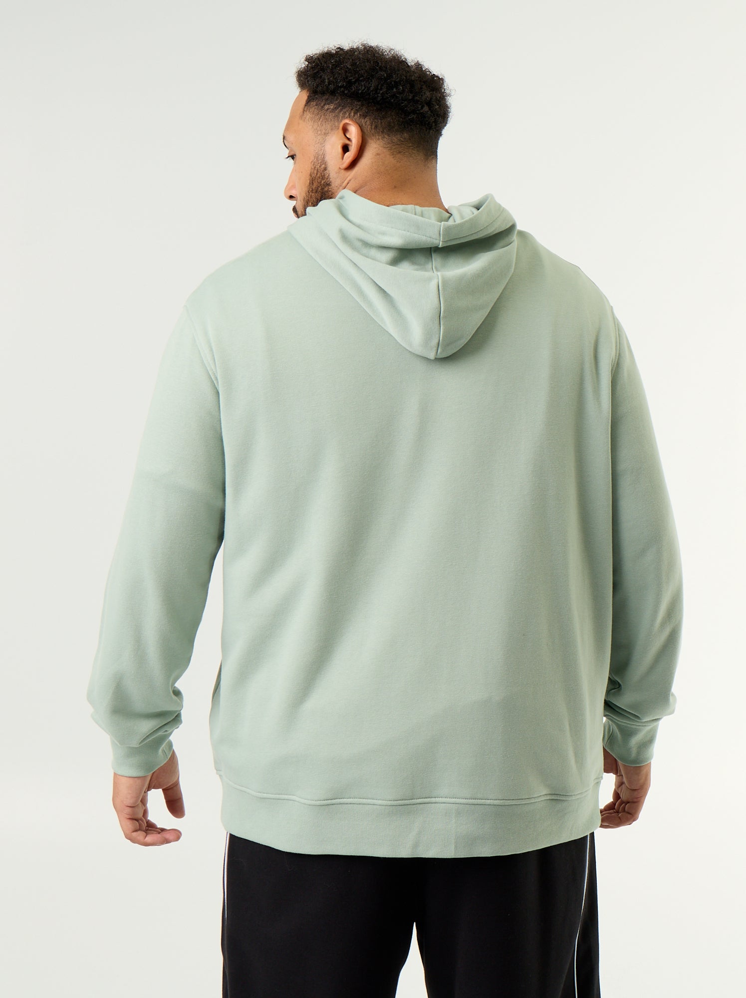 Sweat à capuche en molleton non gratté - Vert