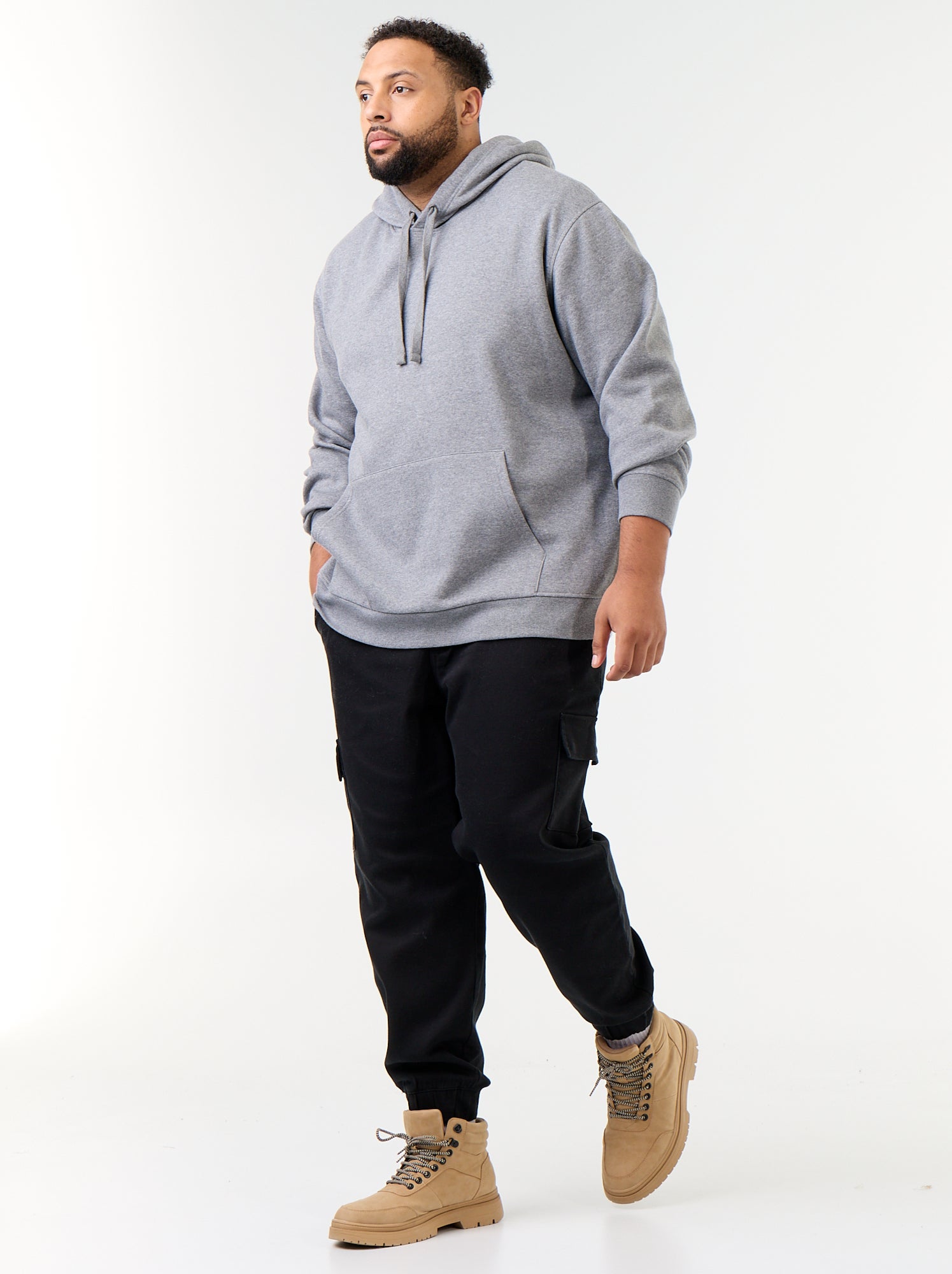 Sweat à capuche et poche kangourou - Gris