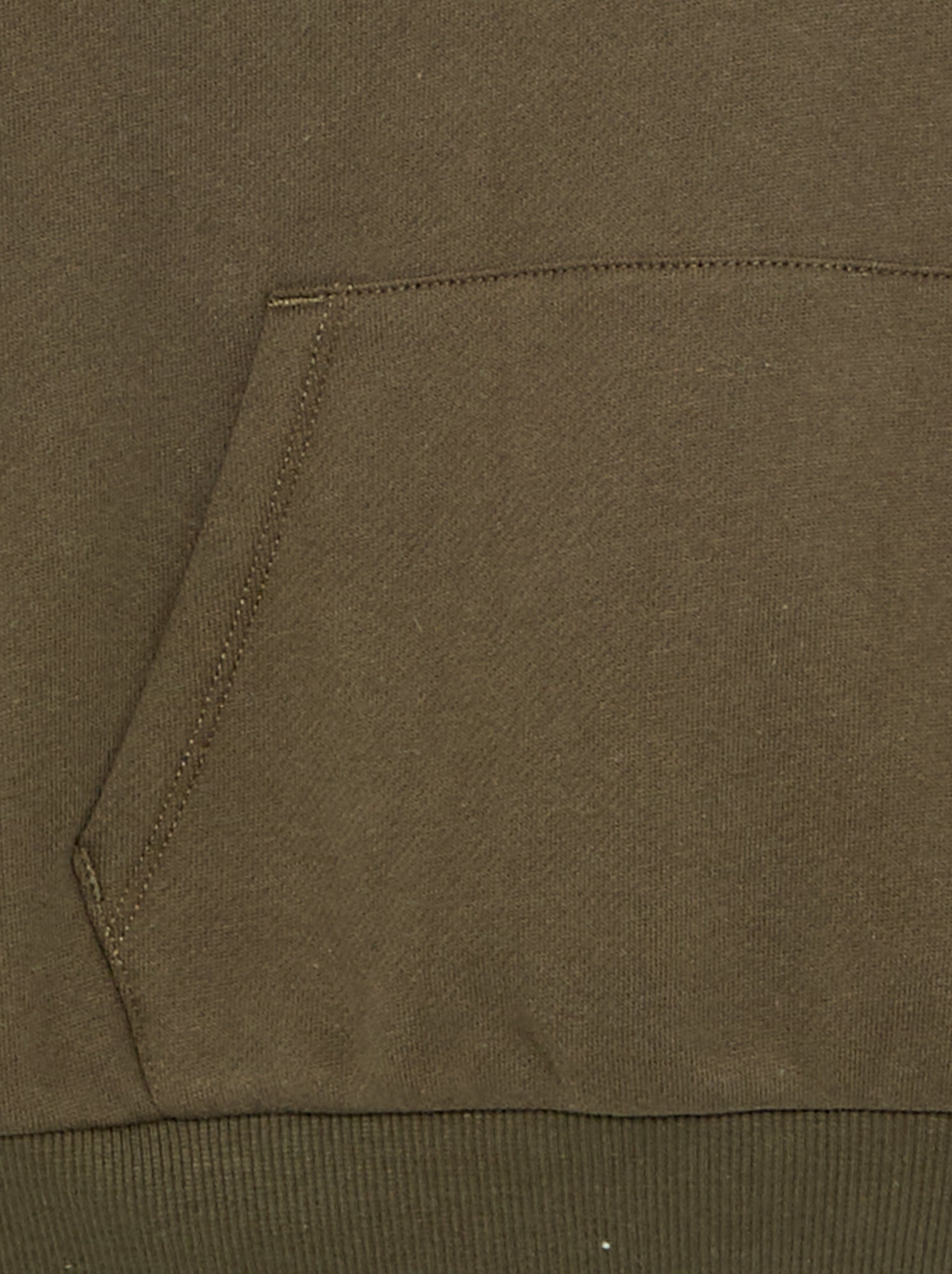 Sweat à capuche et poche kangourou - Kaki