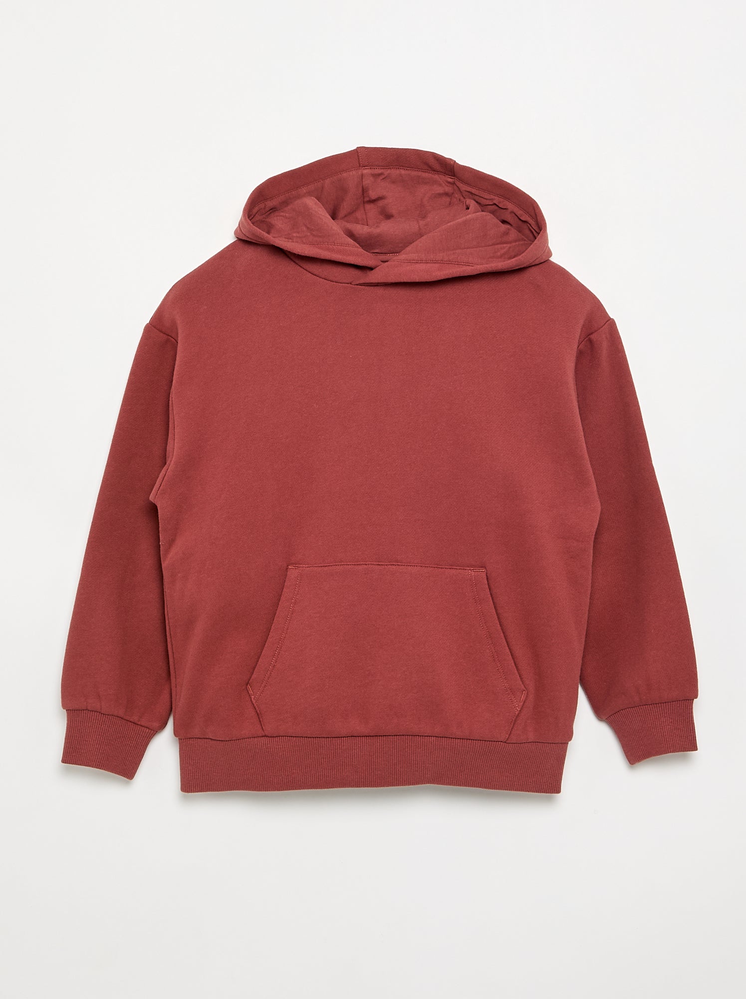 Sweat à capuche et poche kangourou - Marron