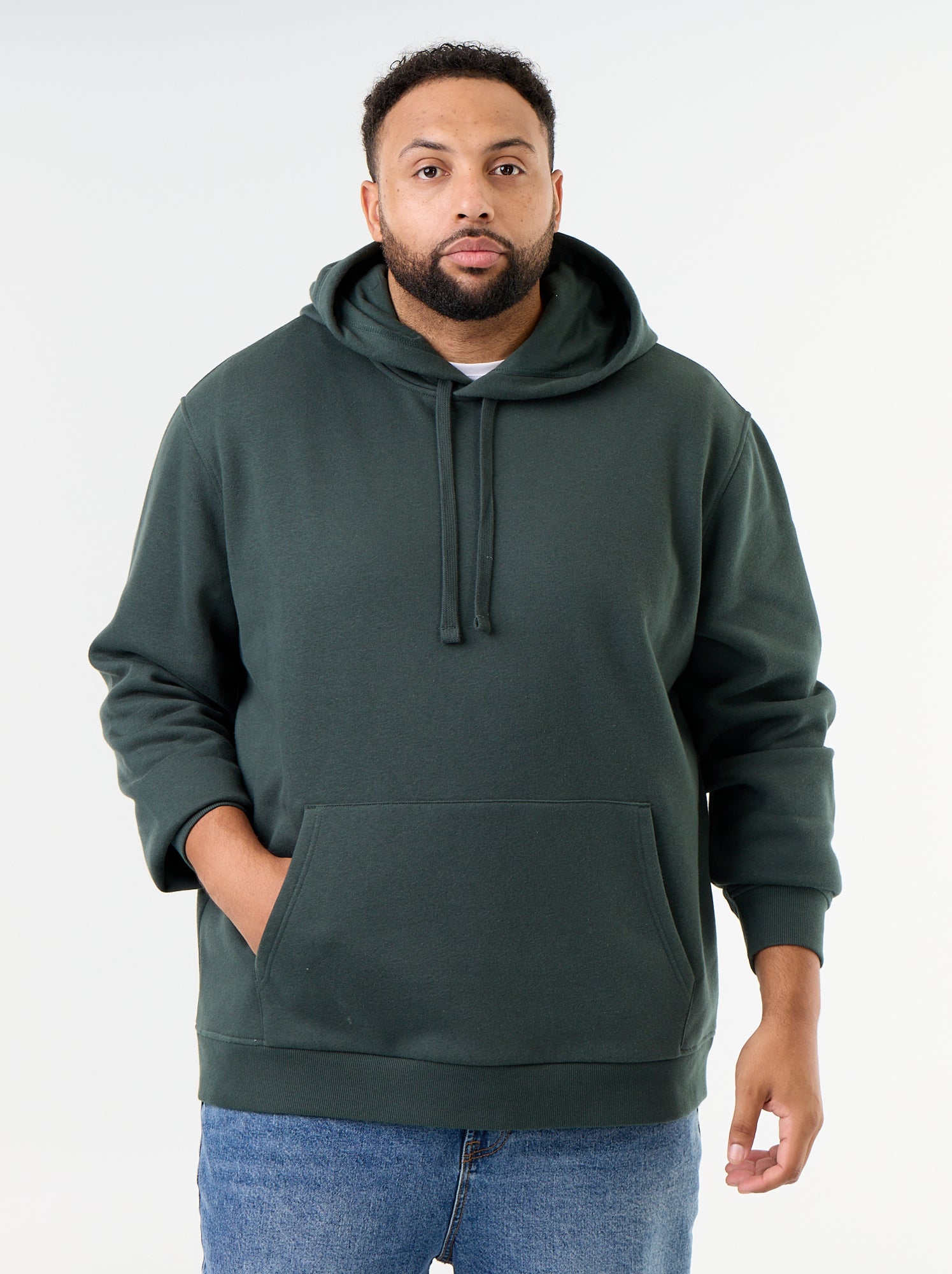 Sweat à capuche et poche kangourou - Vert