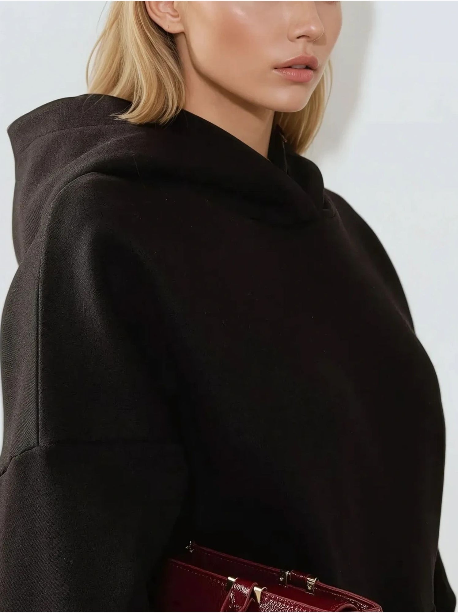 Sweat à capuche extra-large et épais - Noir