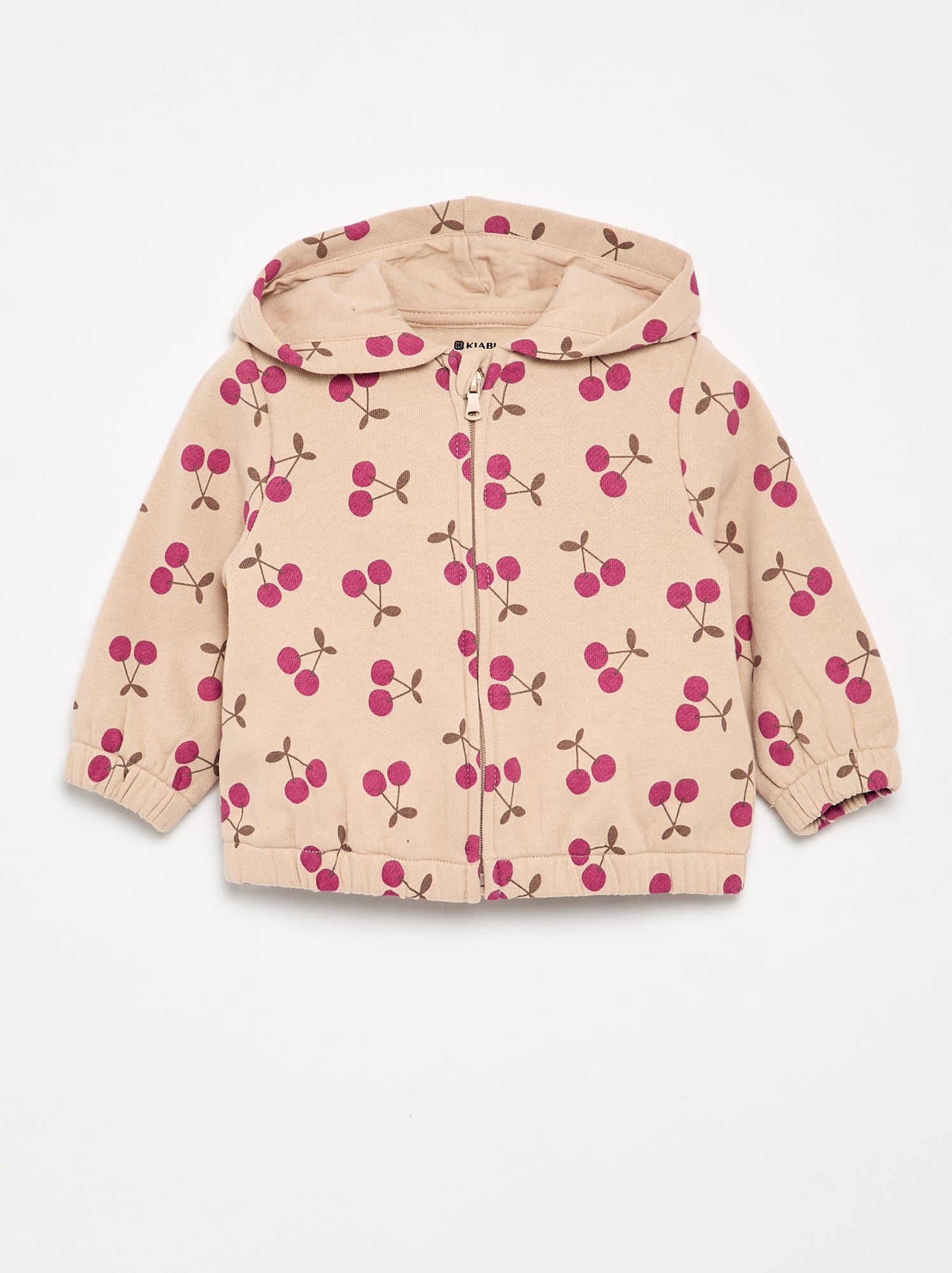 Sweat à capuche imprimé - Beige (FVQ74_4)