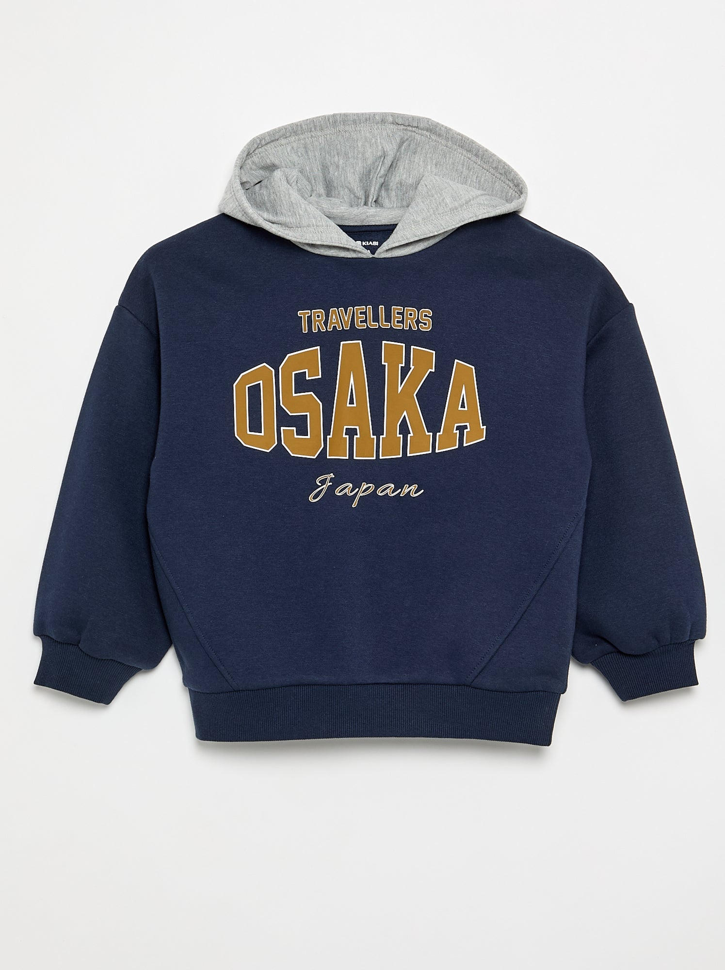 Sweat à capuche imprimé - Bleu