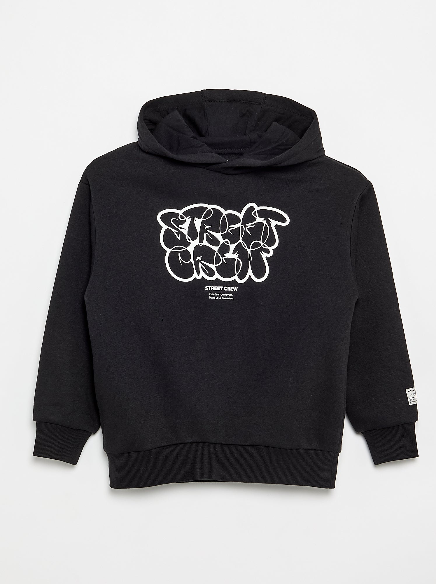 Sweat à capuche imprimé - Noir