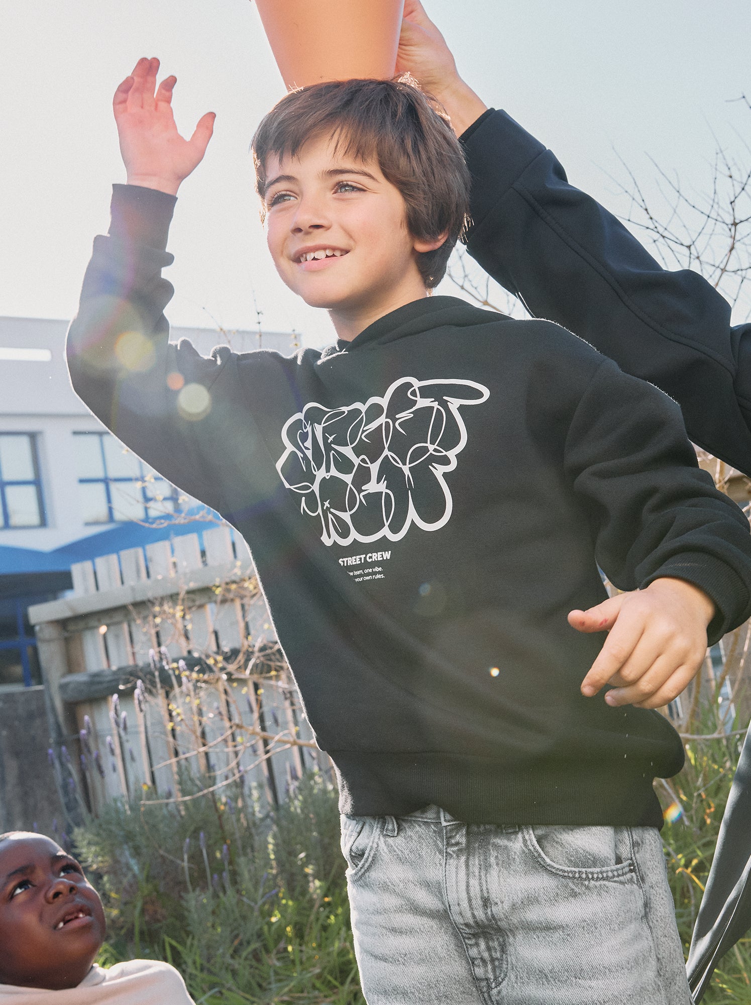 Sweat à capuche imprimé - Noir