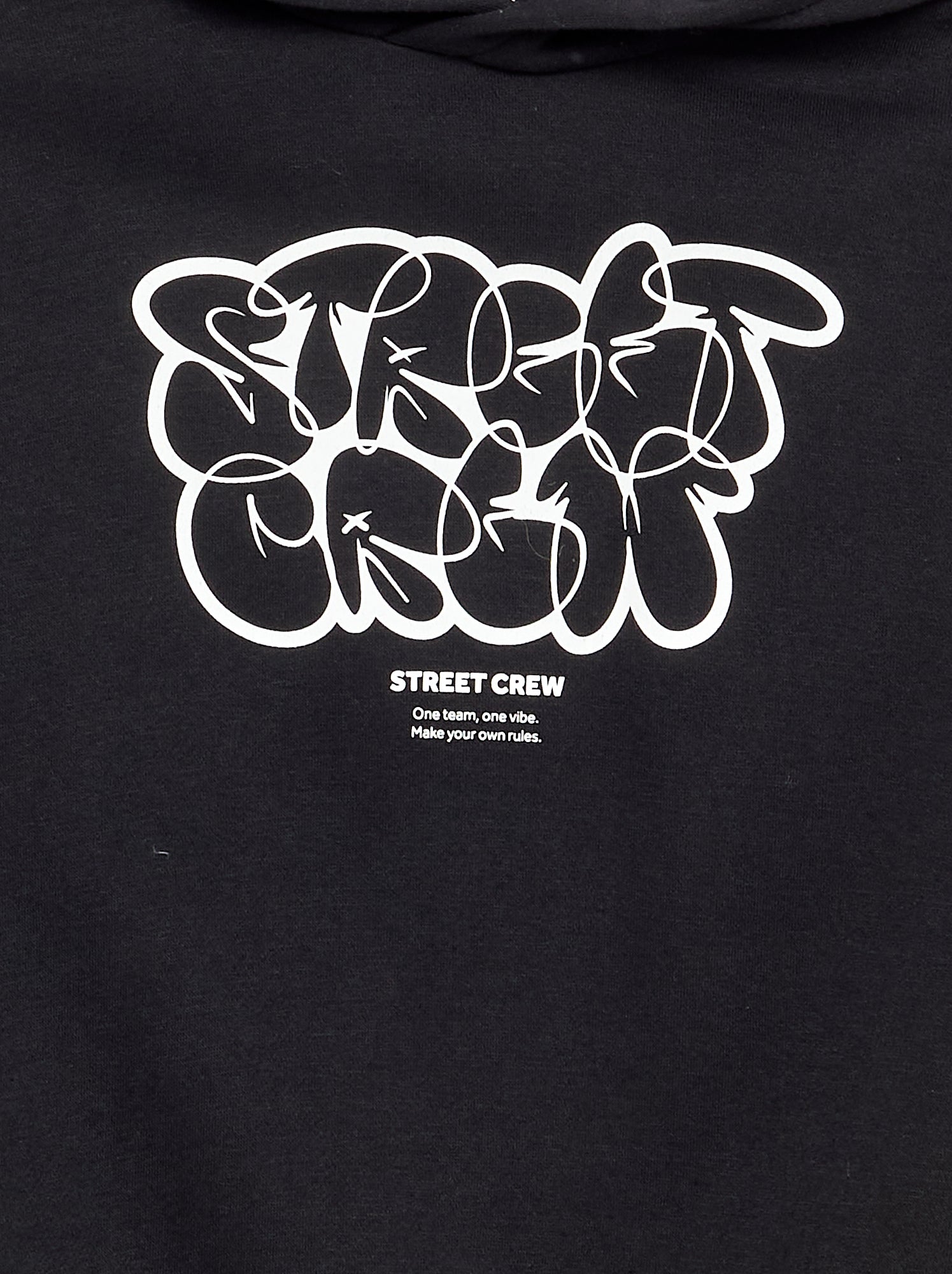 Sweat à capuche imprimé - Noir