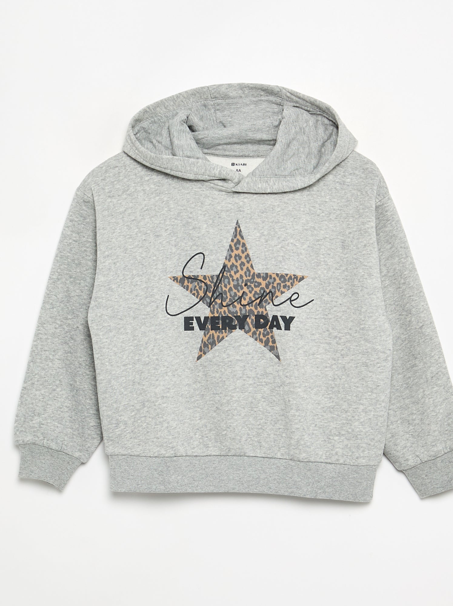 Sweat à capuche imprimé recto/verso - Gris