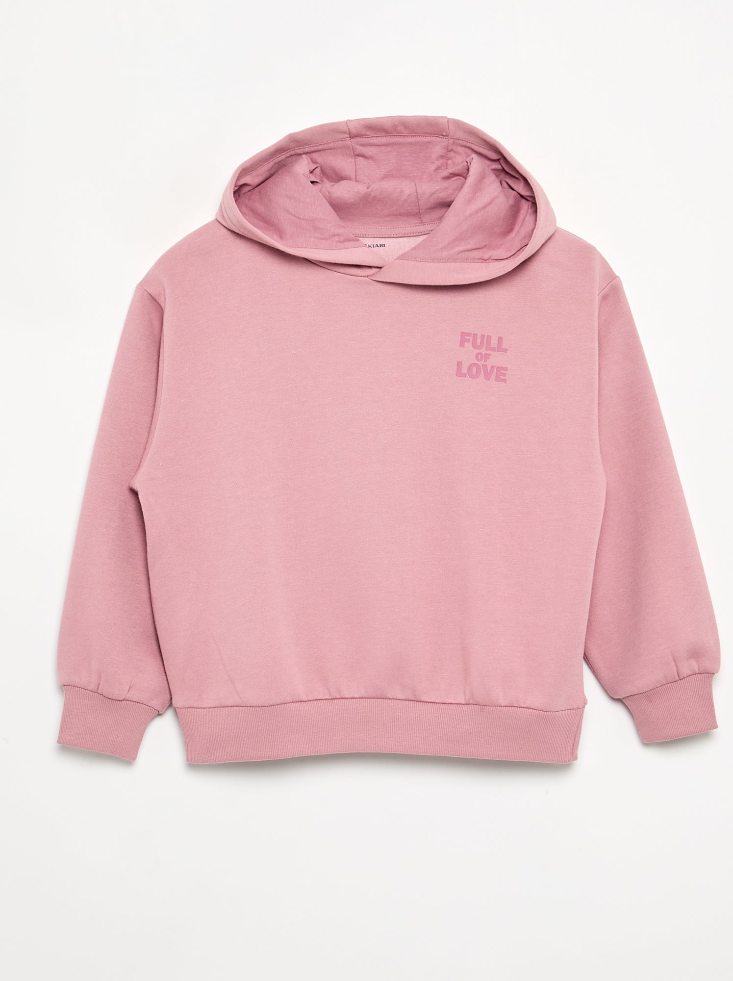 Sweat à capuche imprimé recto/verso - Rose
