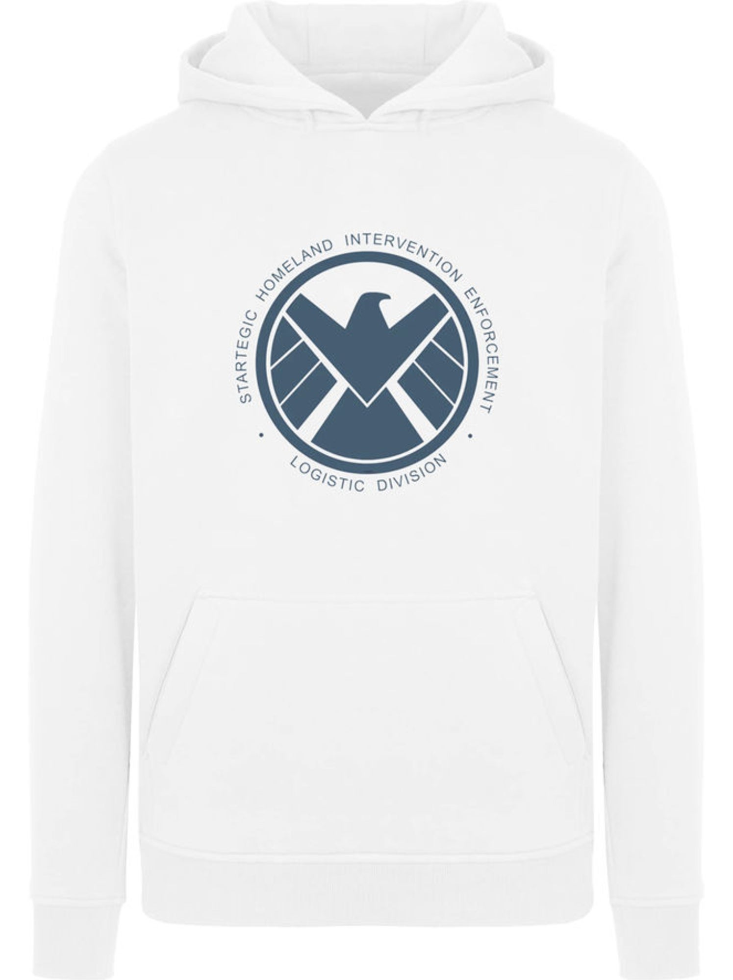 Sweat à capuche logistics division - les agents du s.h.i.e.l.d. - Blanc