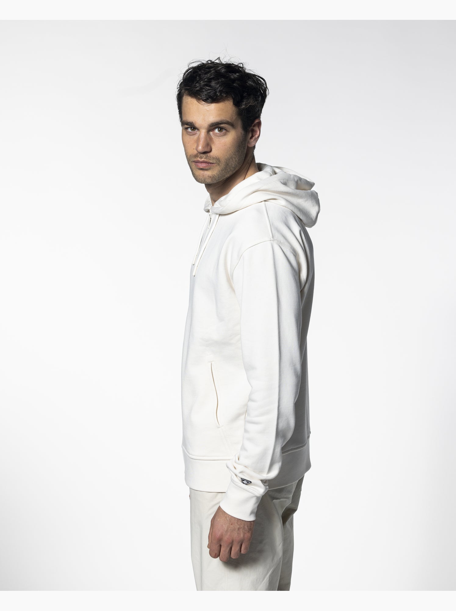 Sweat à capuche relax   - new man - Ecru