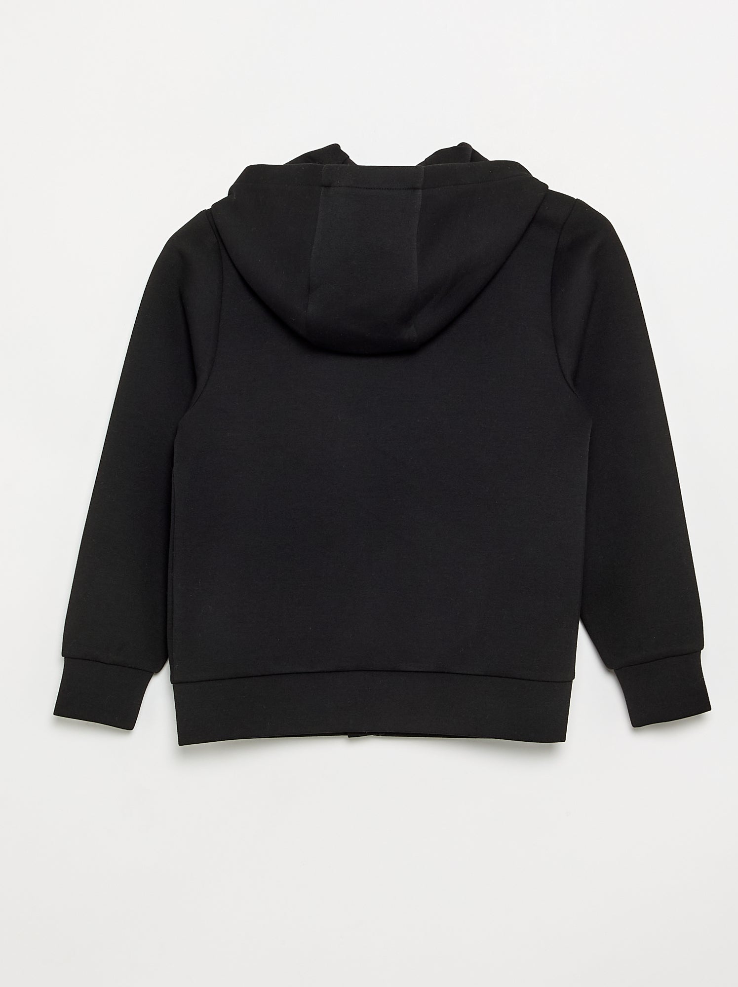 Sweat à capuche zippé avec 2 poches zippées - Noir