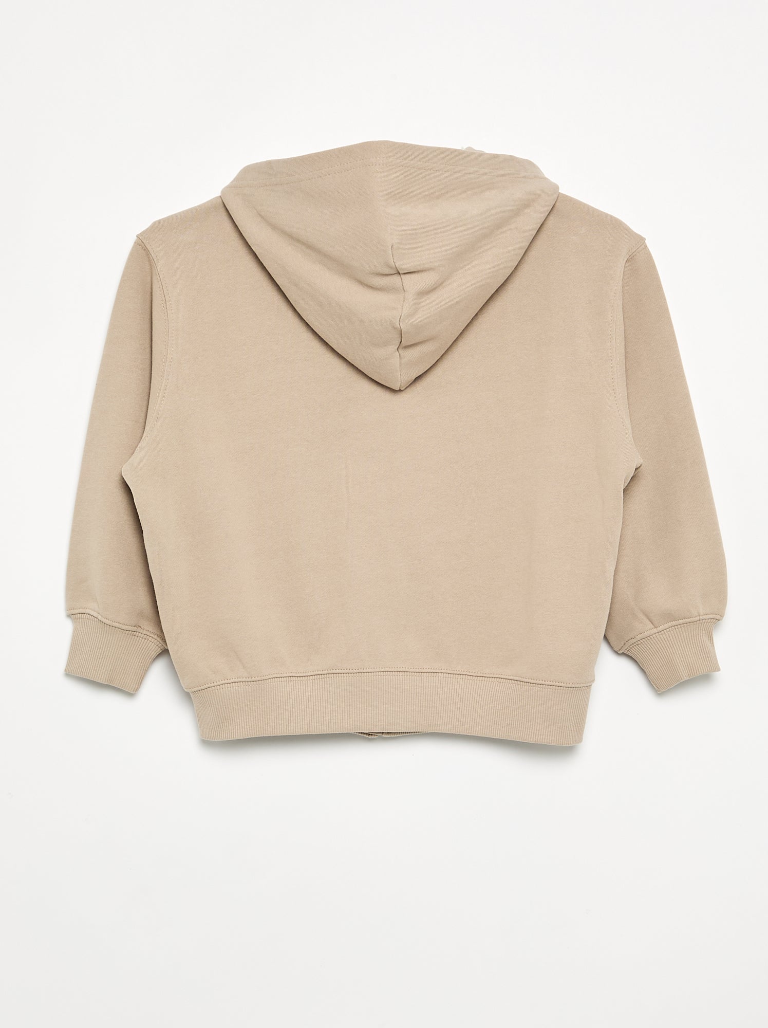 Sweat à capuche zippé - Beige