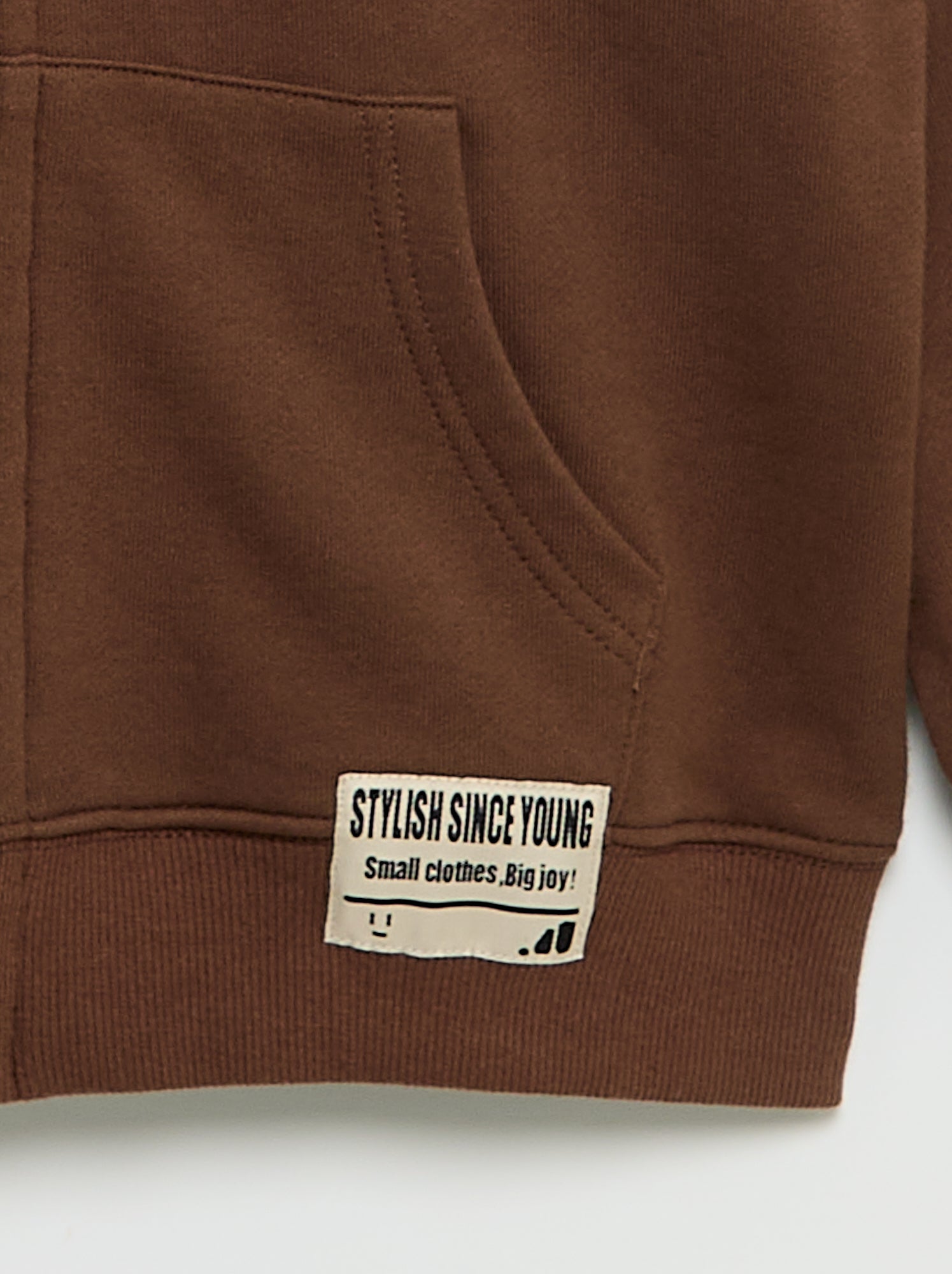 Sweat à capuche zippé - Marron