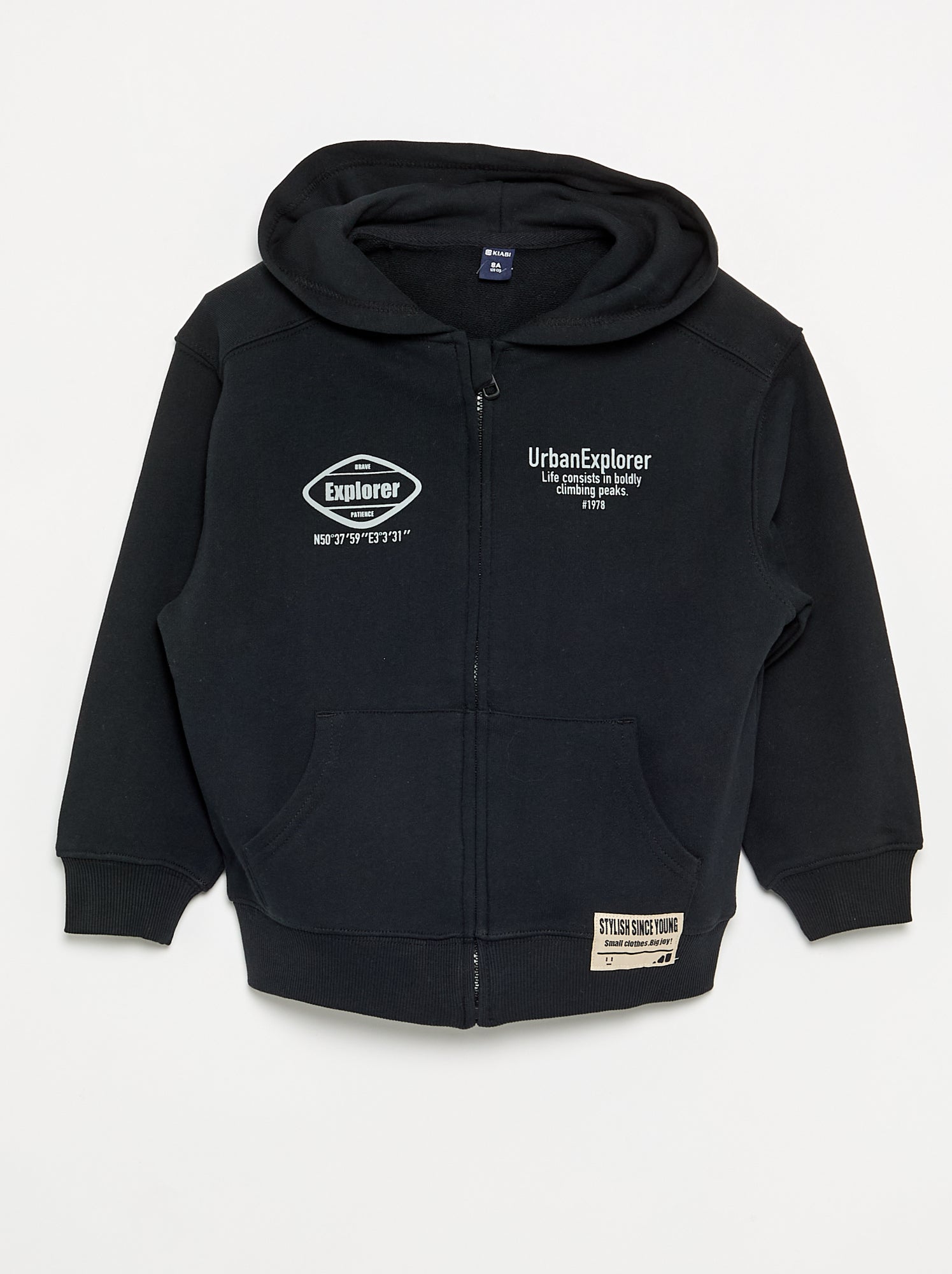 Sweat à capuche zippé - Noir