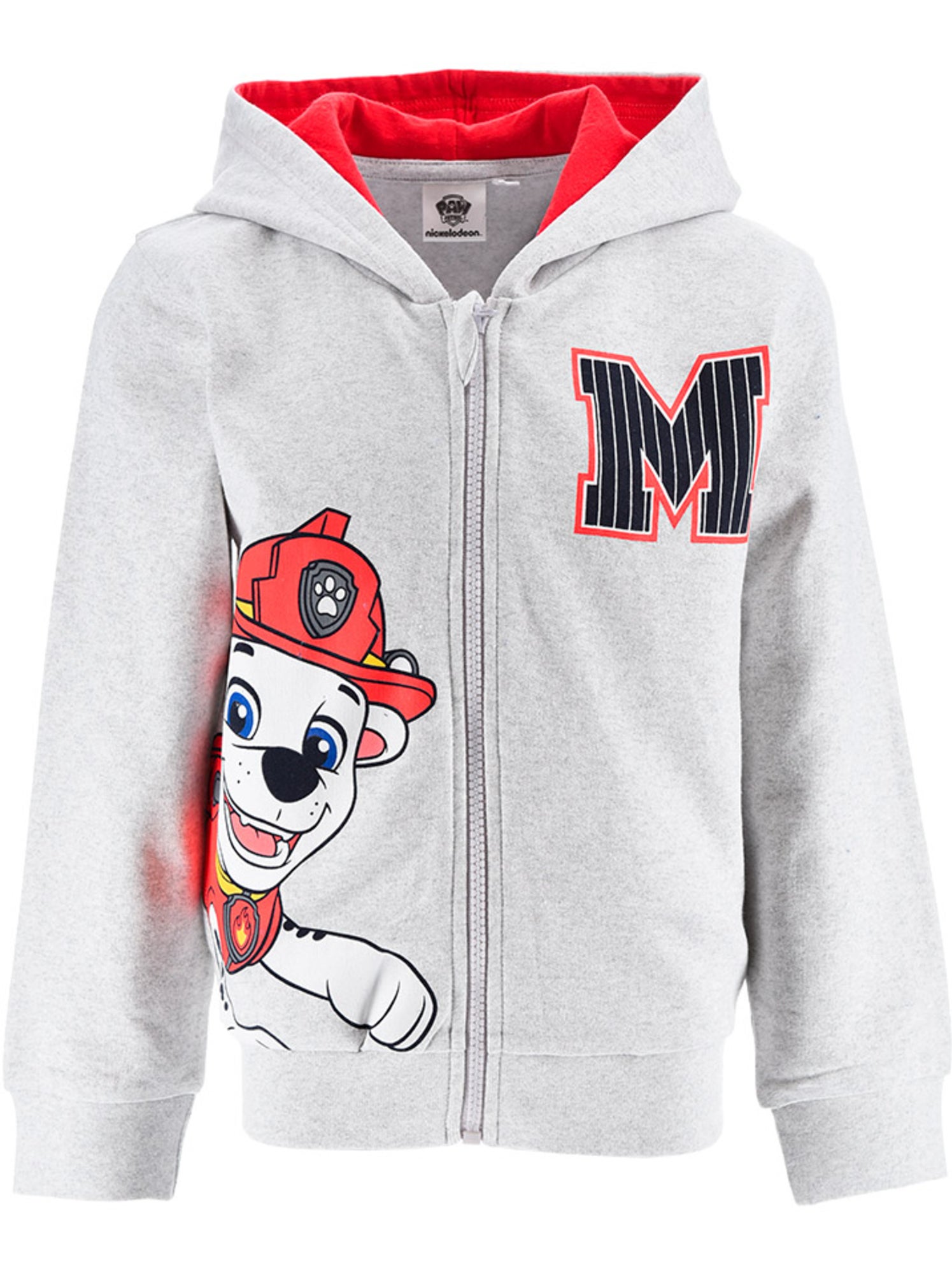 Sweat à capuche zippé pat patrouille  | licence officielle - Gris