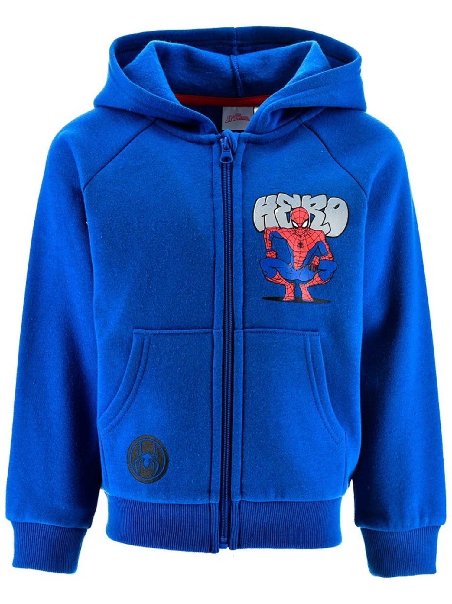 Sweat à capuche zippé spiderman| licence officielle - Bleu