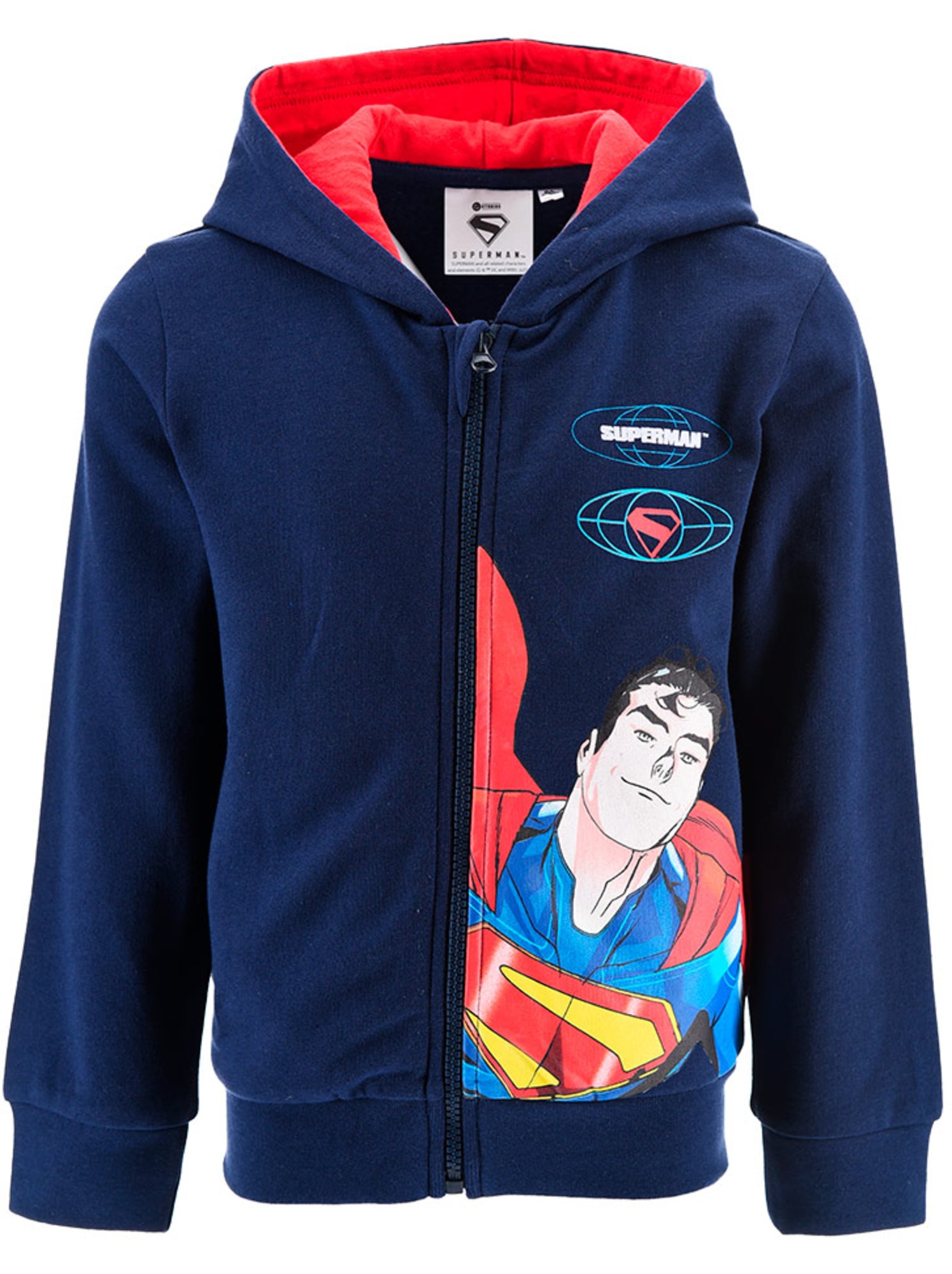 Sweat à capuche zippé superman marine| licence officielle - Bleu