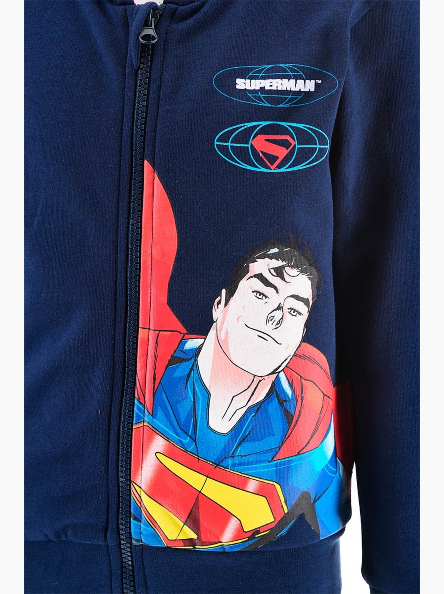 Sweat à capuche zippé superman marine| licence officielle - Bleu